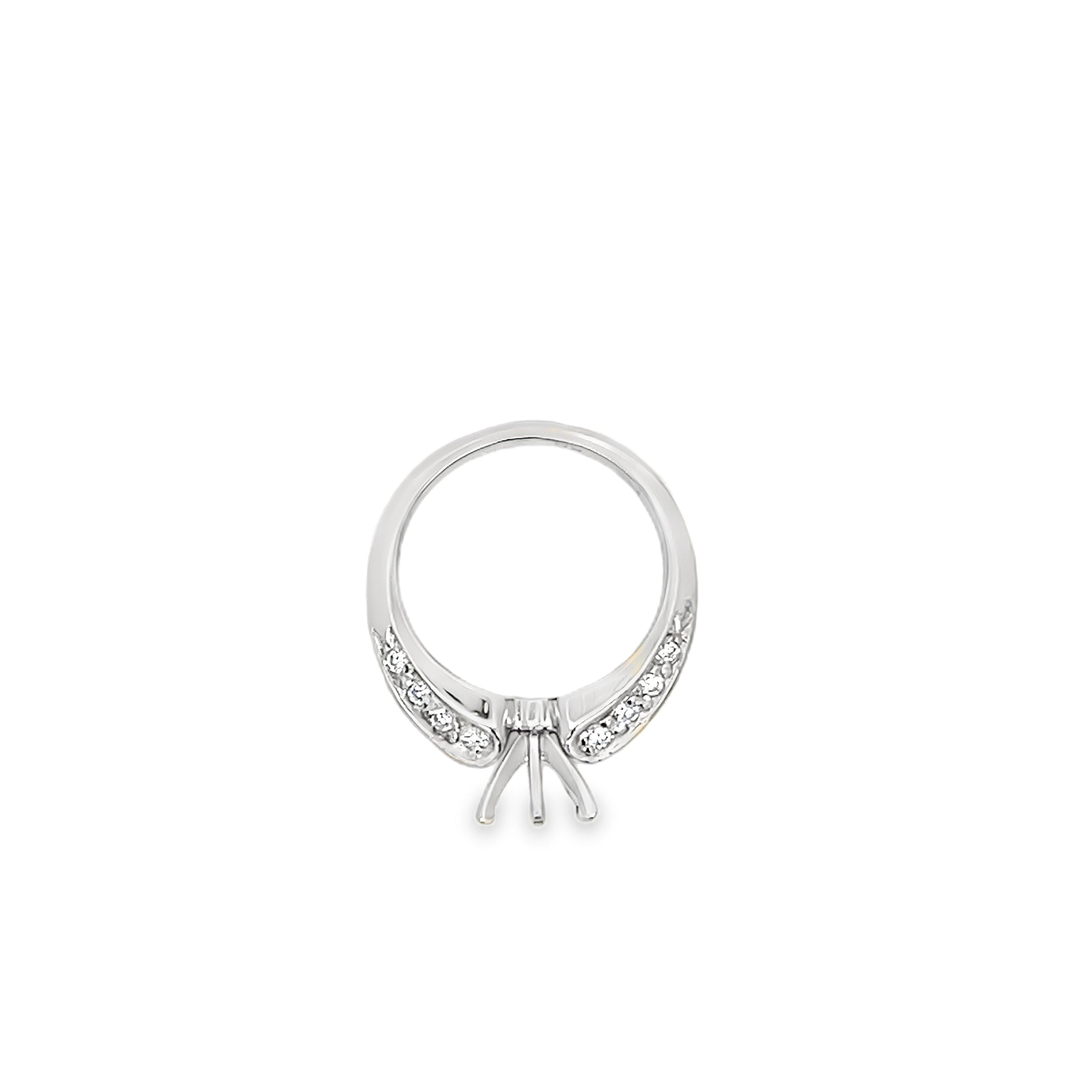 White Gold 0.43 Carat Diamond Semi Mounting Ring