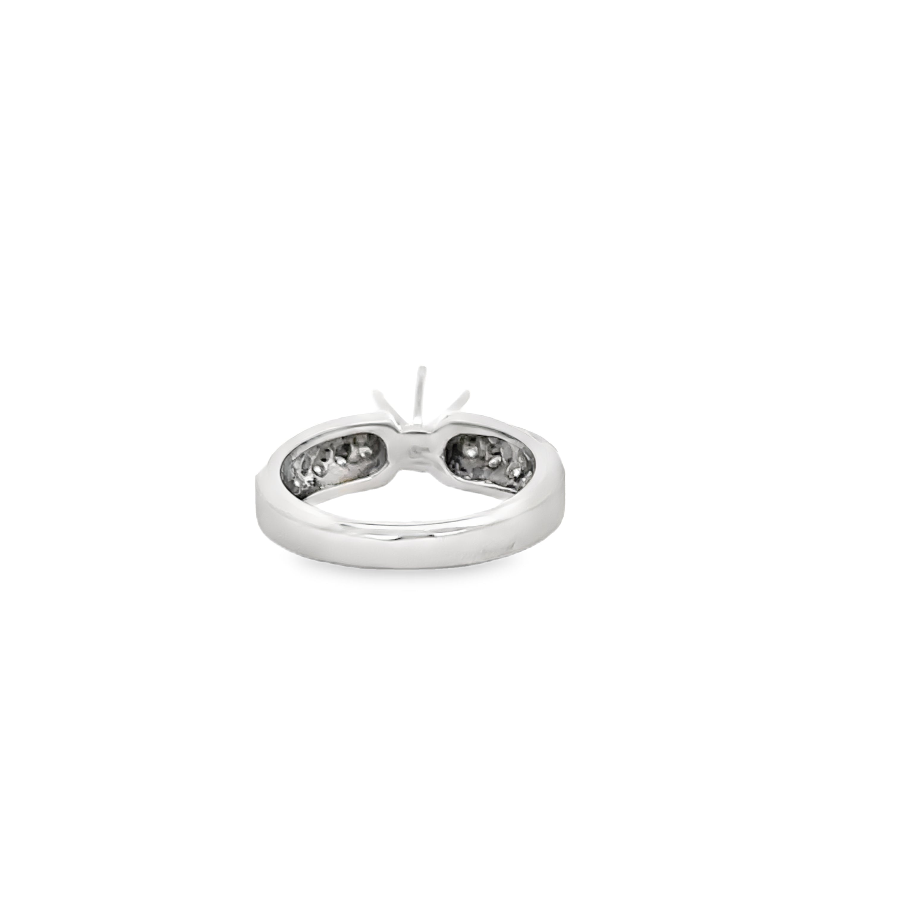 White Gold 0.43 Carat Diamond Semi Mounting Ring