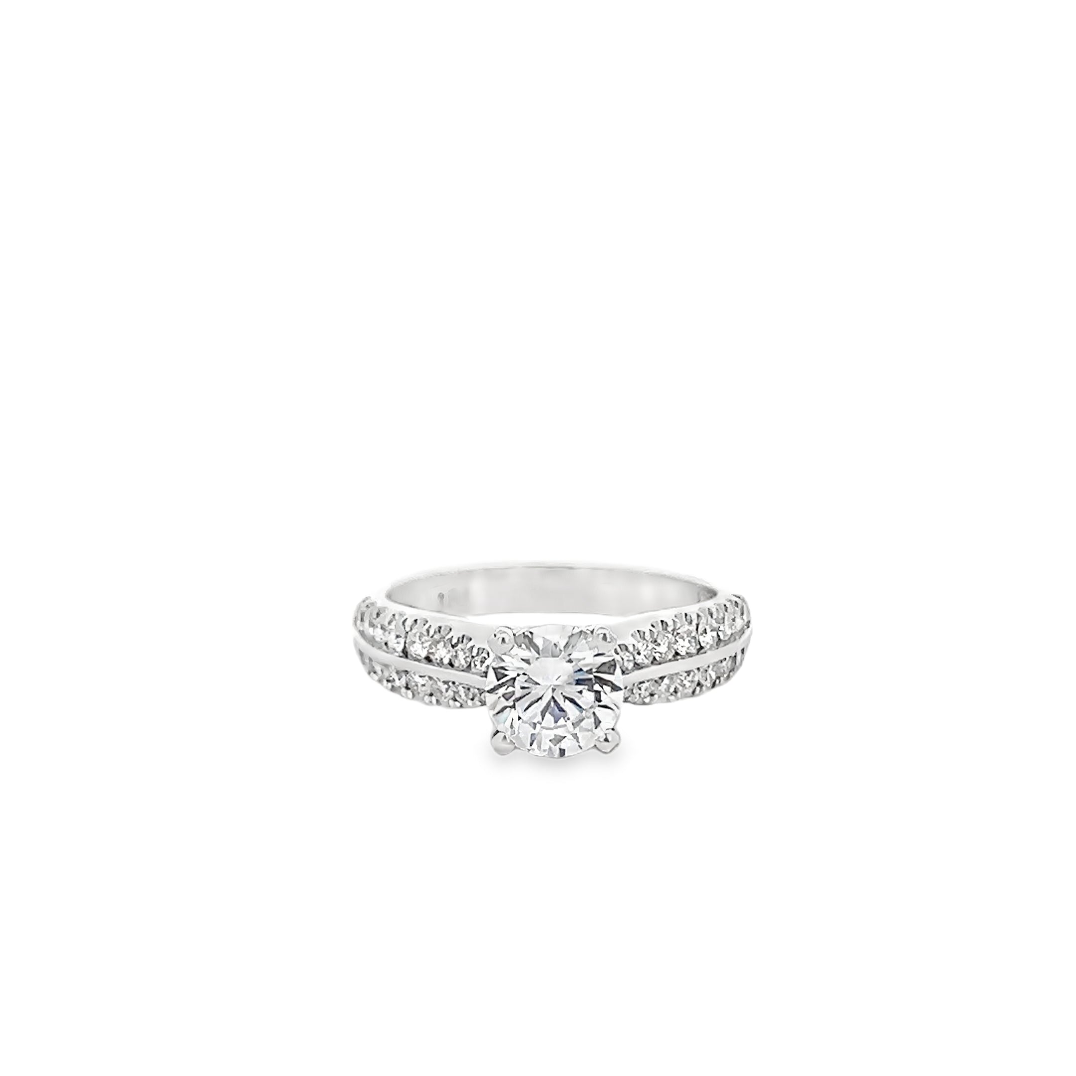 White Gold 0.47 Carat Diamond Semi Mounting Ring