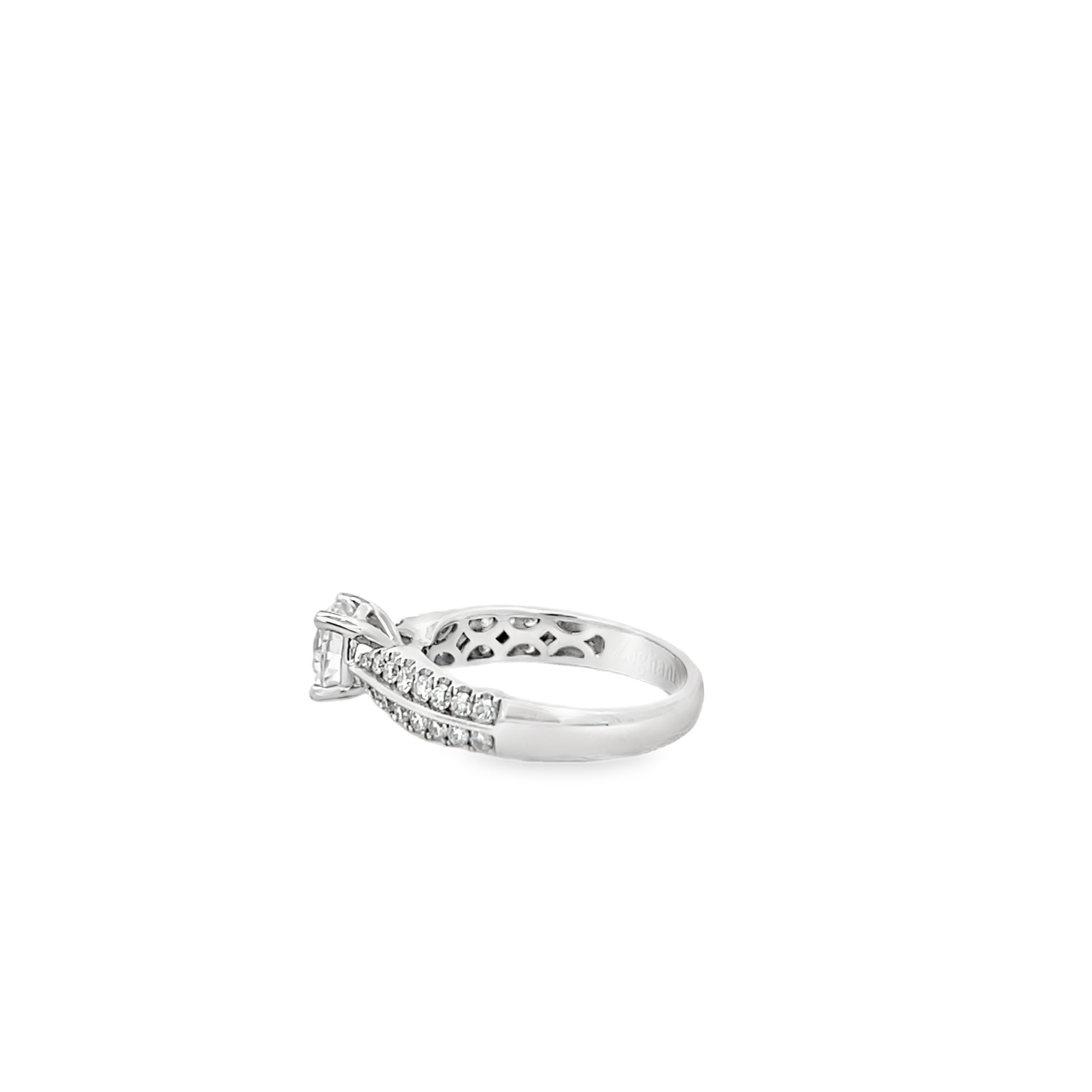 White Gold 0.47 Carat Diamond Semi Mounting Ring