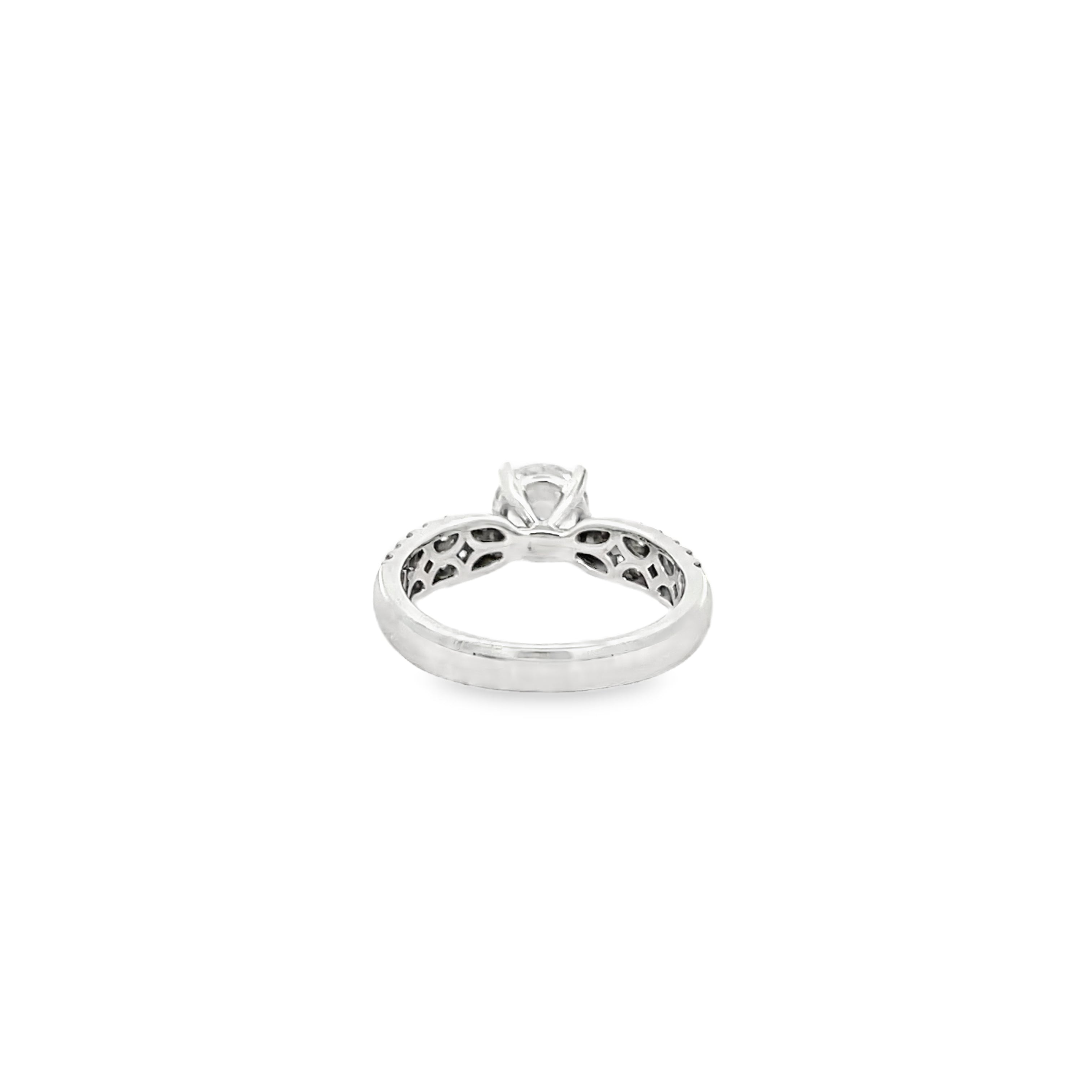 White Gold 0.47 Carat Diamond Semi Mounting Ring