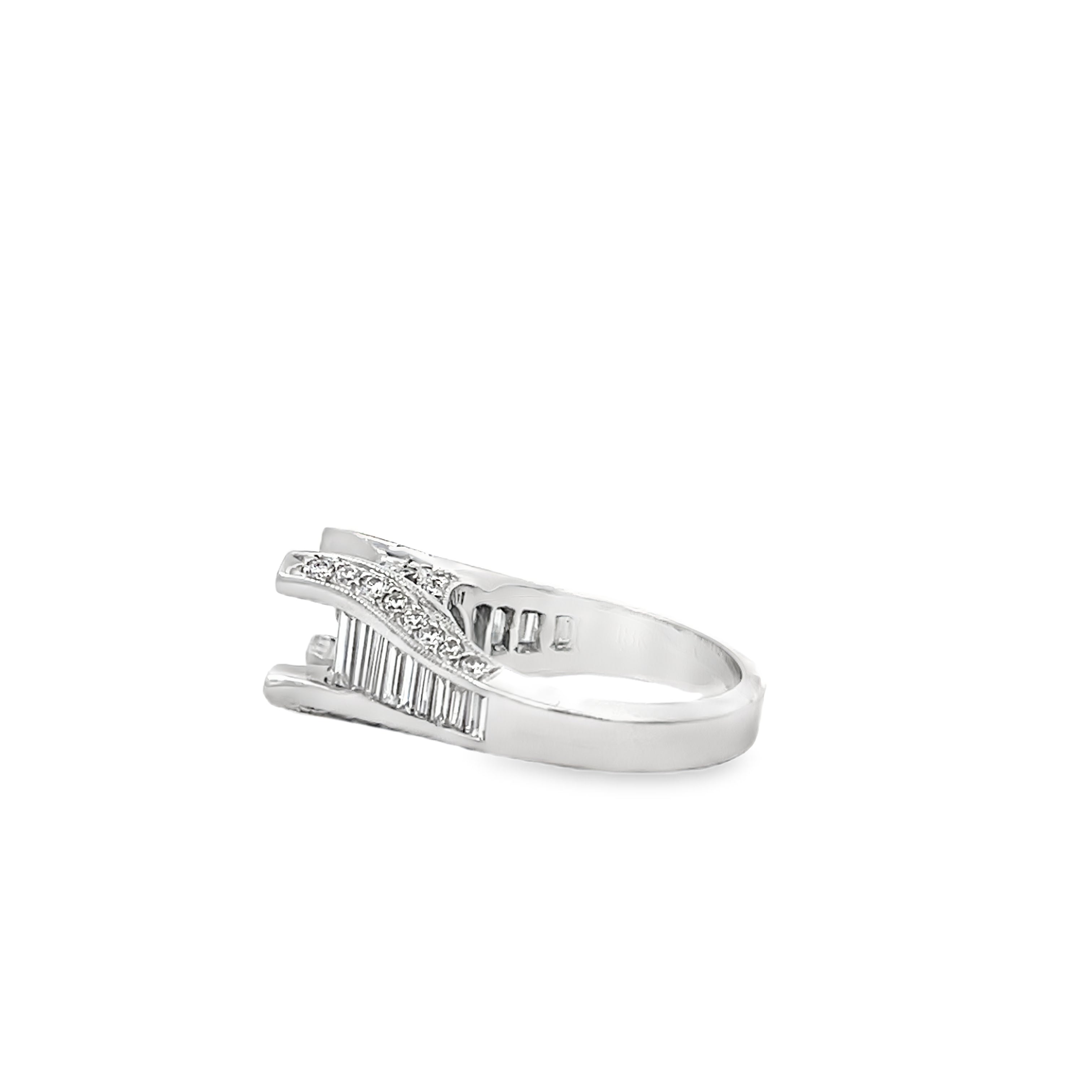 White Gold 1.76 Carats Diamond Semi Mounting Ring
