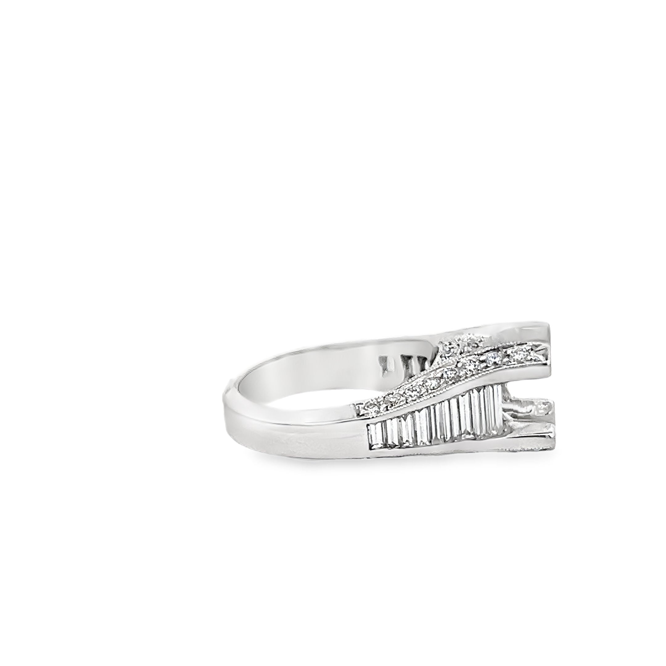 White Gold 1.76 Carats Diamond Semi Mounting Ring