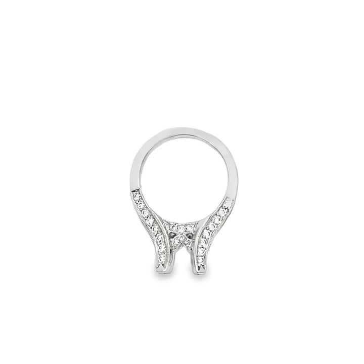 18K White Gold 1.76ct Diamond Semi Mounting Ring