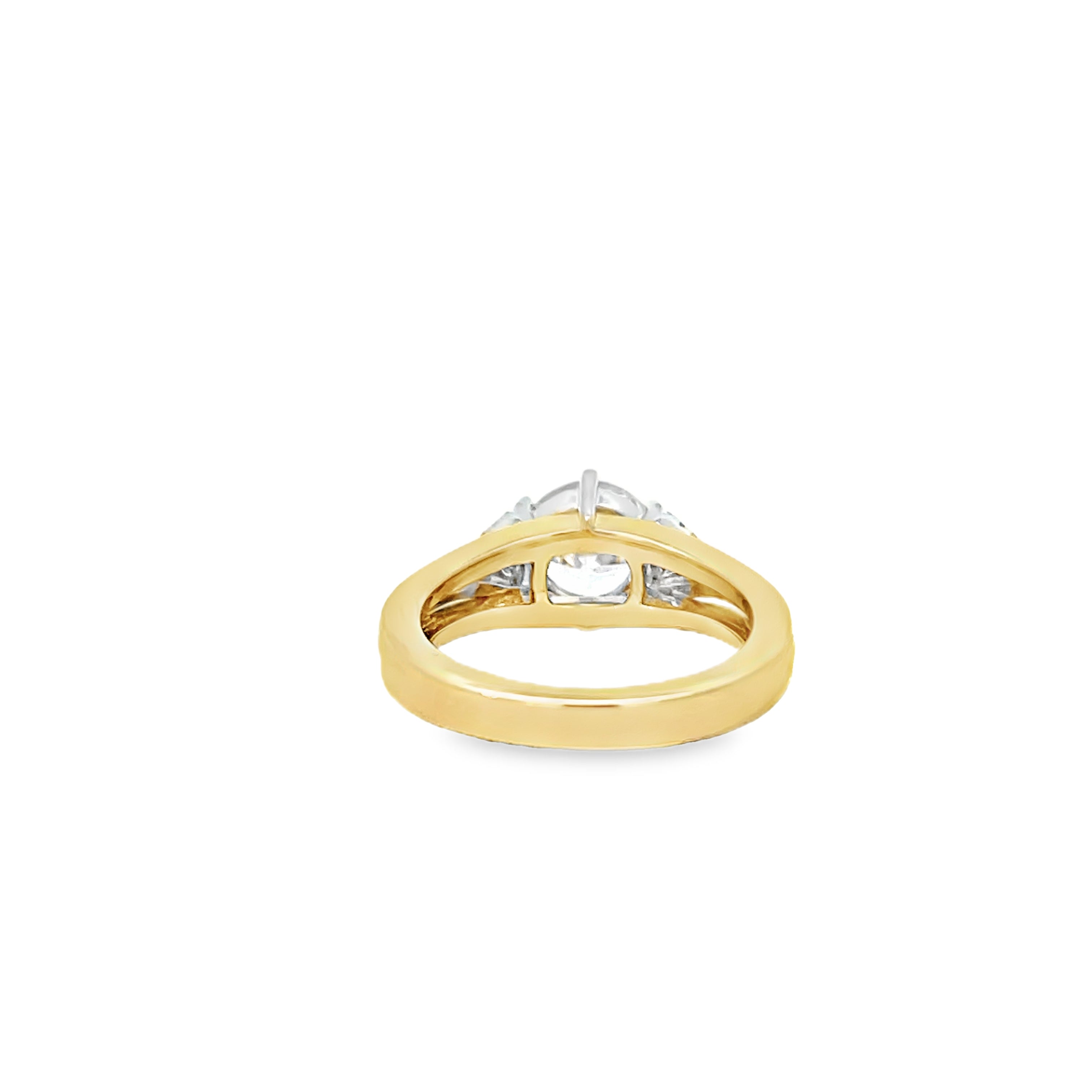 Two Tone 0.24 Carat Diamond Semi Mounting Ring