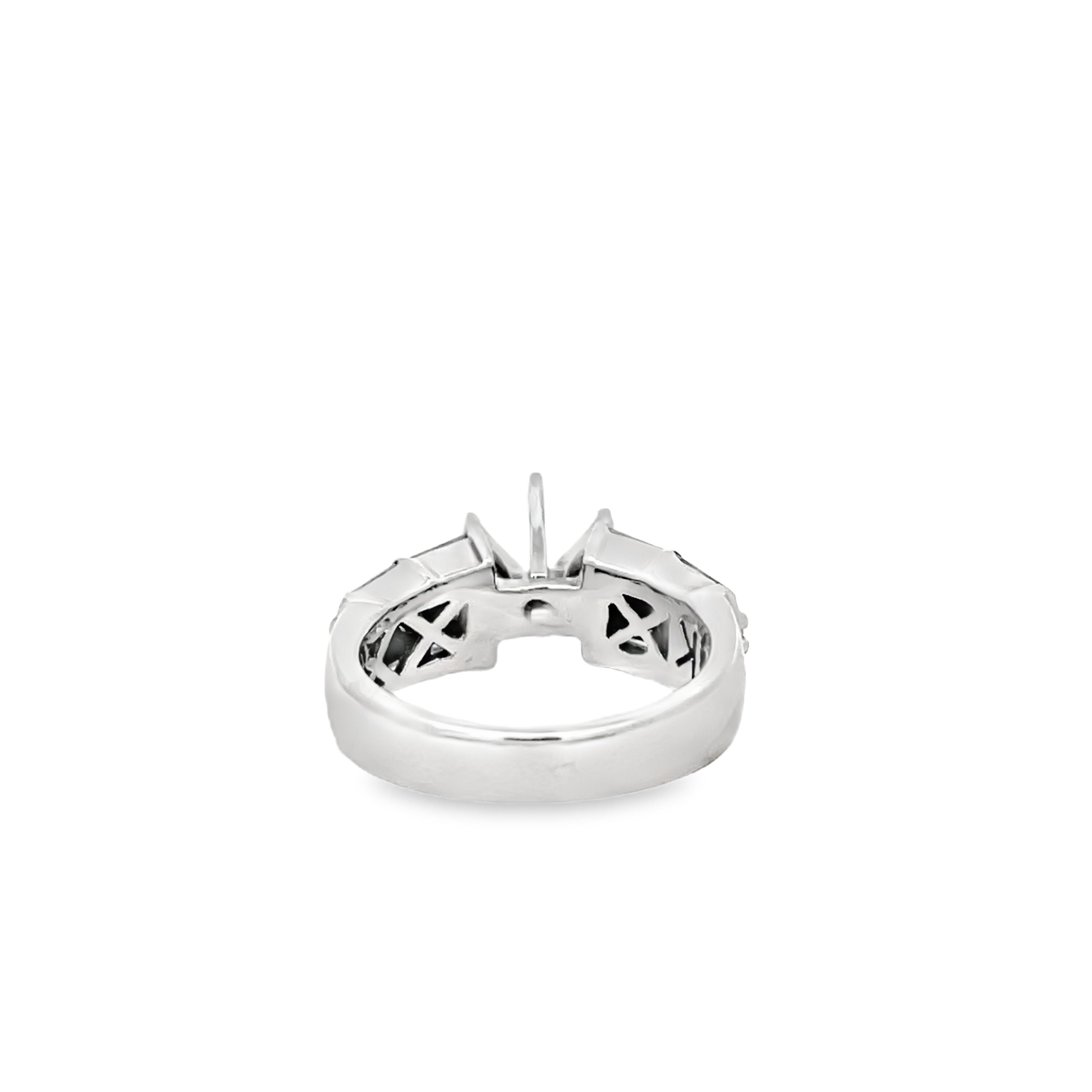 White Gold 1.47 Carat Diamond Semi Mounting Ring