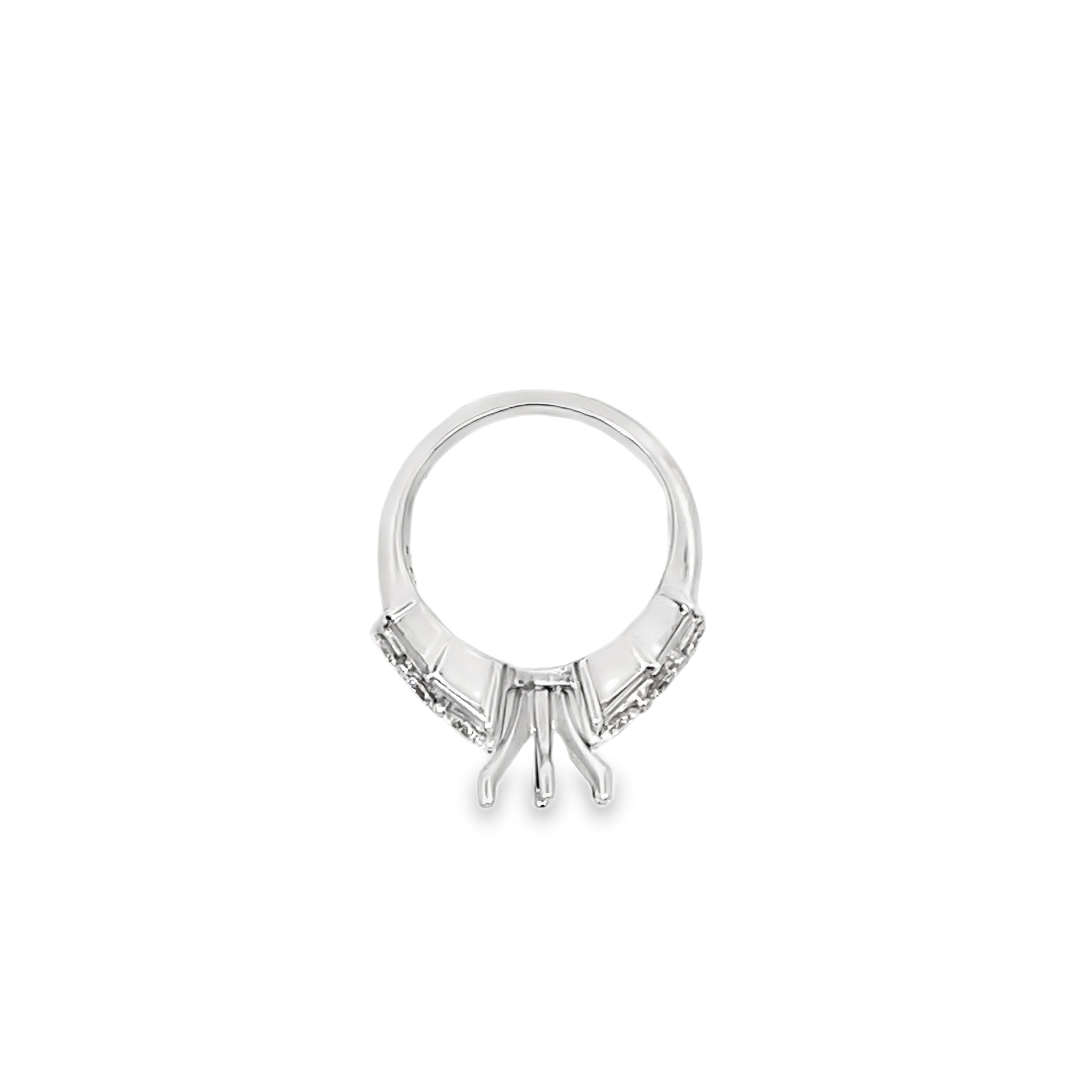 White Gold 1.47 Carat Diamond Semi Mounting Ring