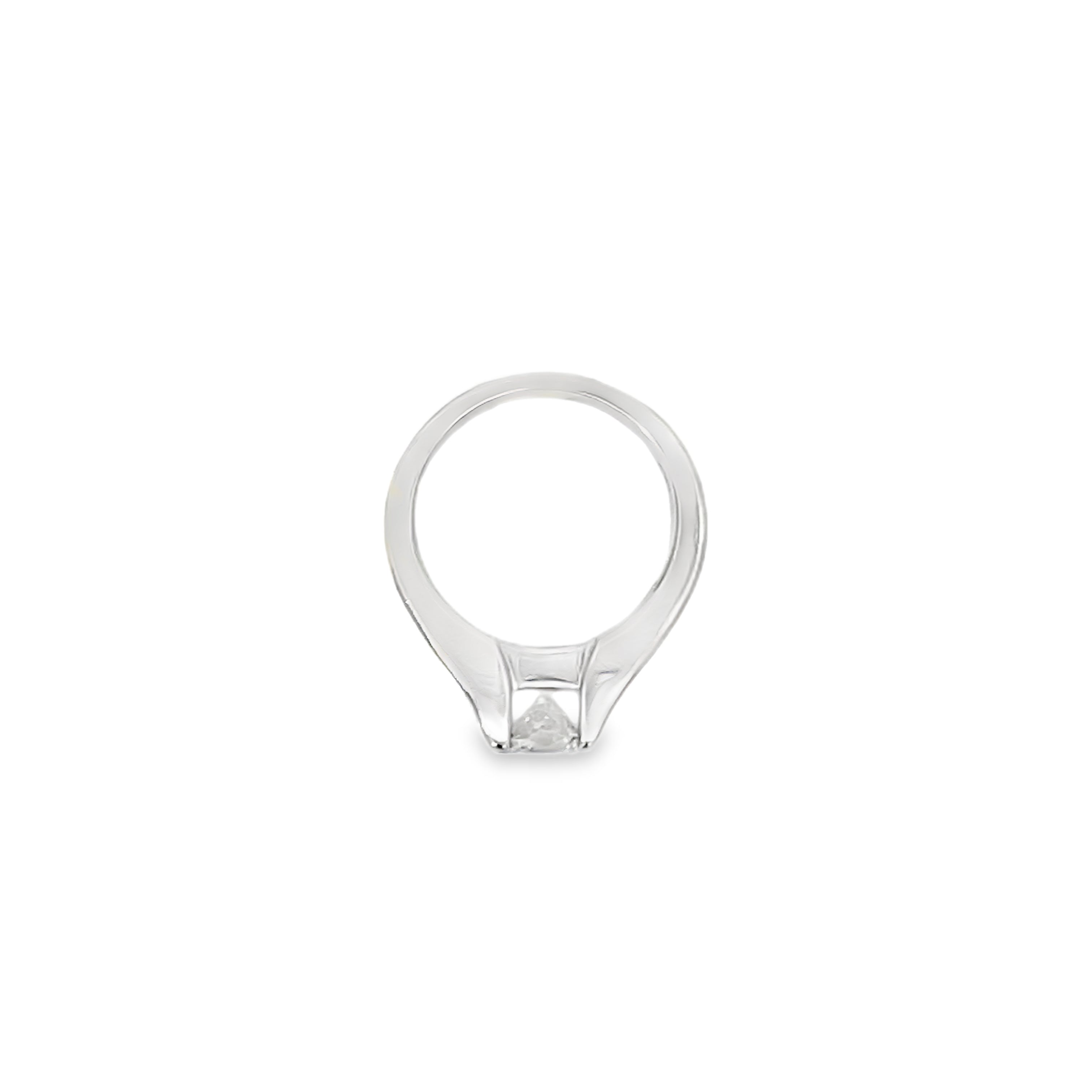 White Gold Round 2.00ctw Channel Set Ring with Princess Diamonds