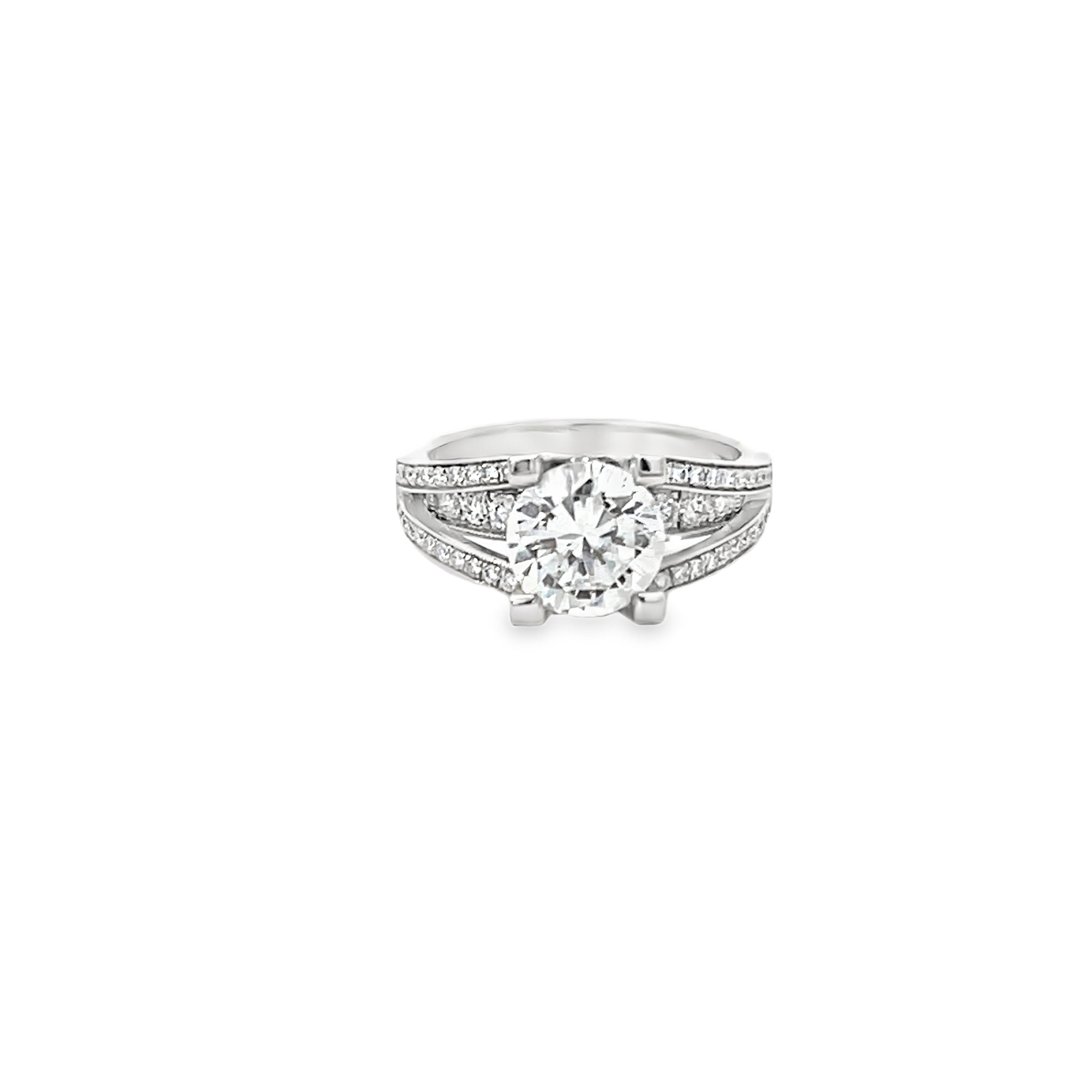 White Gold 0.59 Carat Diamond Semi Mounting Ring