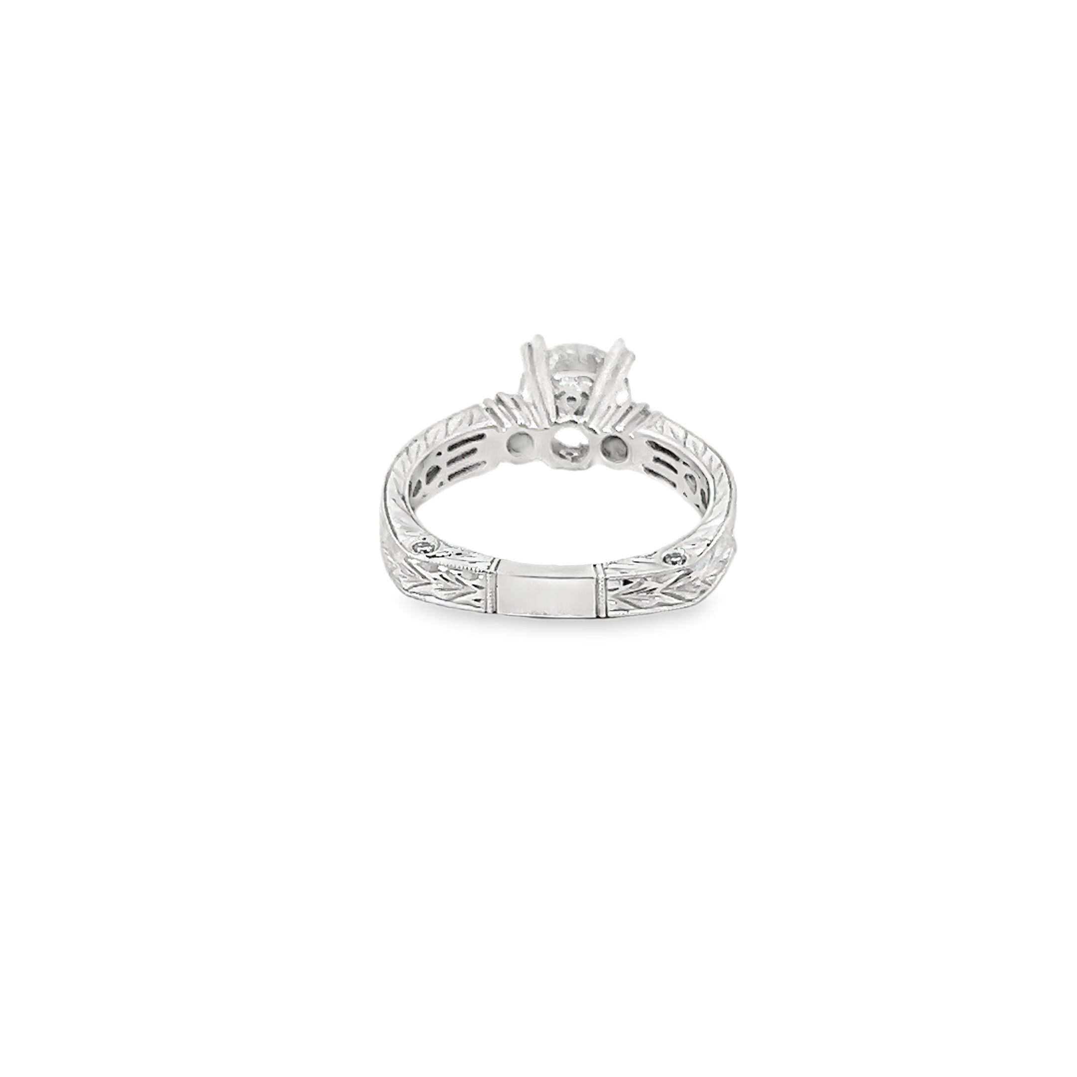 White Gold 0.46 Carats Diamond Semi Mounting Ring