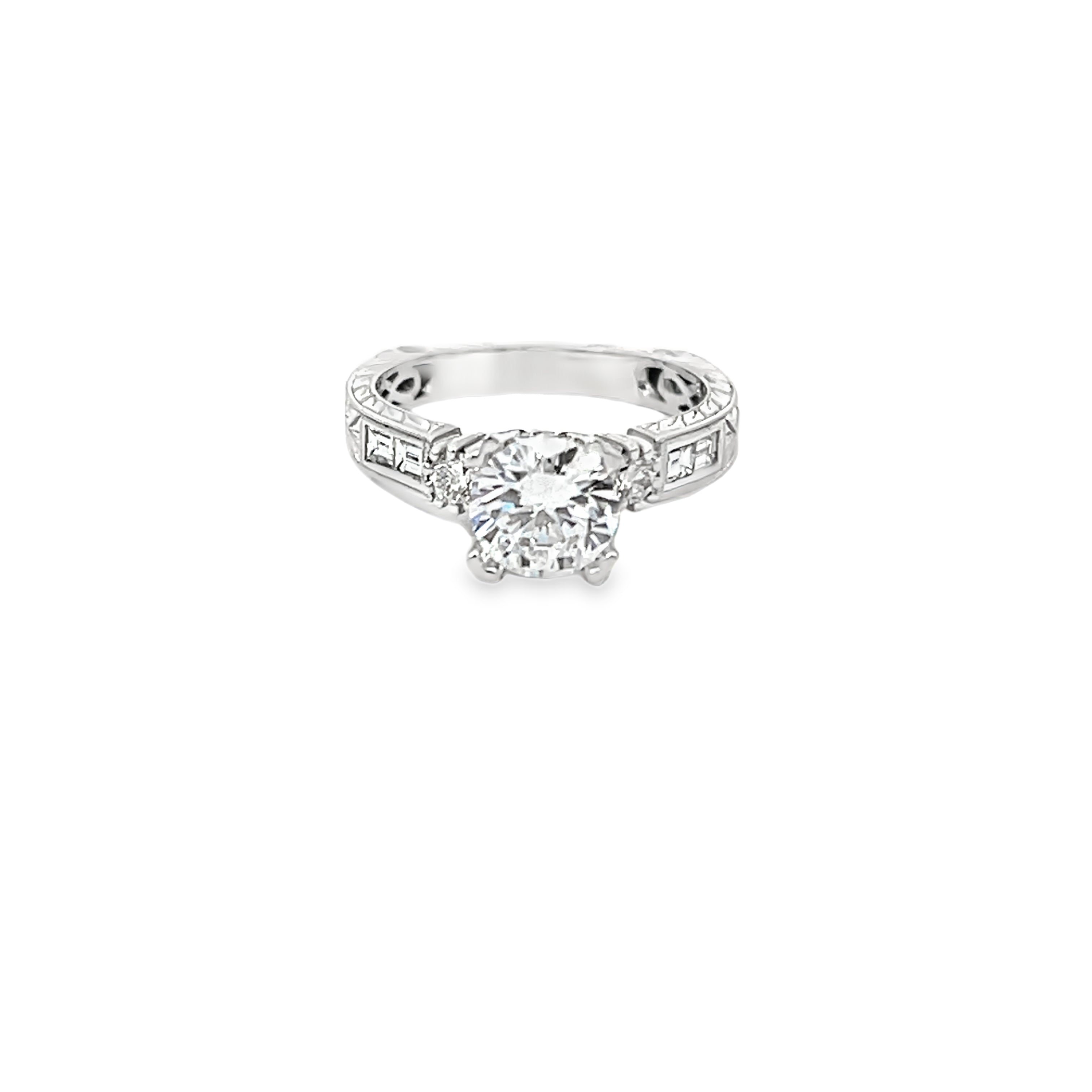 White Gold 0.46 Carats Diamond Semi Mounting Ring