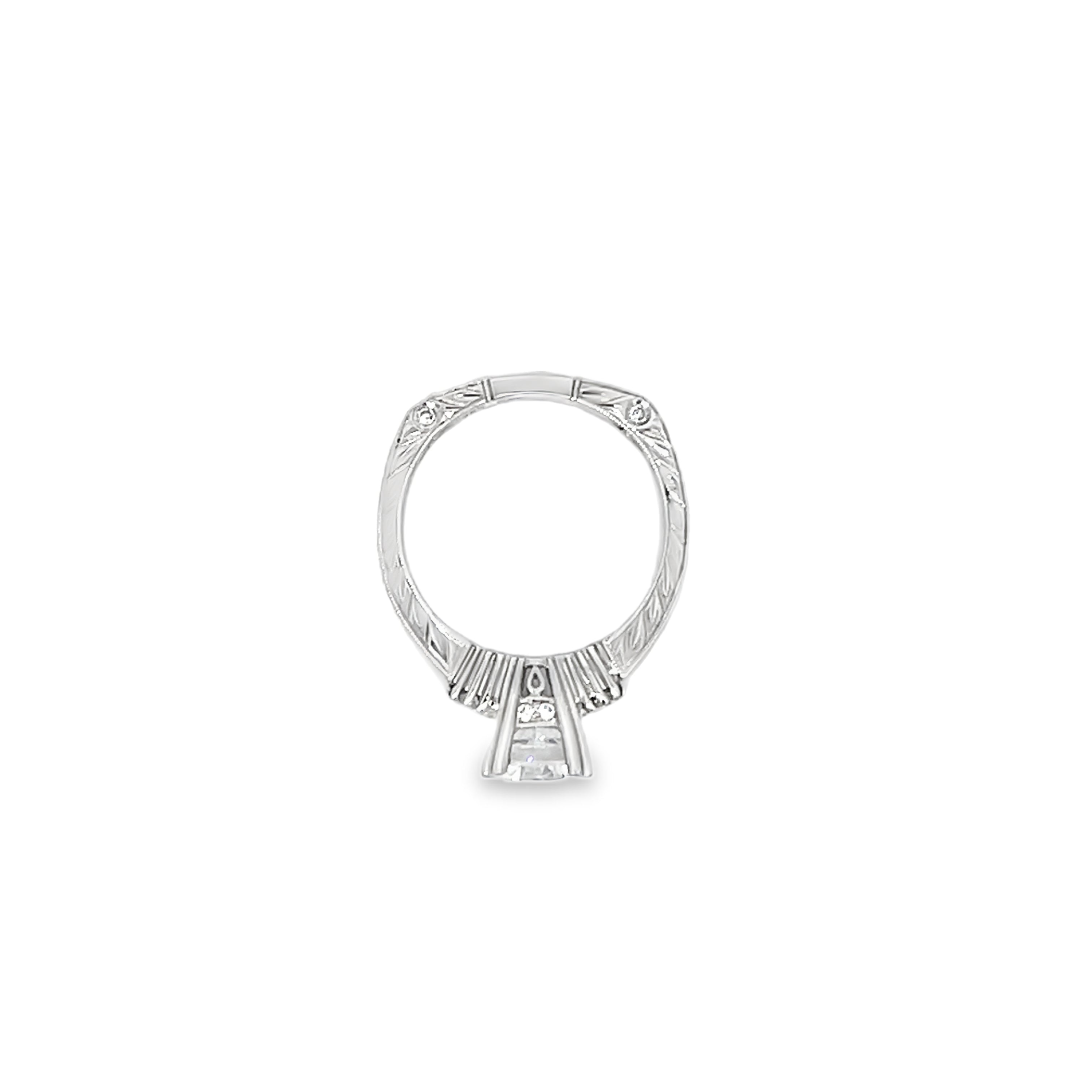White Gold 0.46 Carats Diamond Semi Mounting Ring