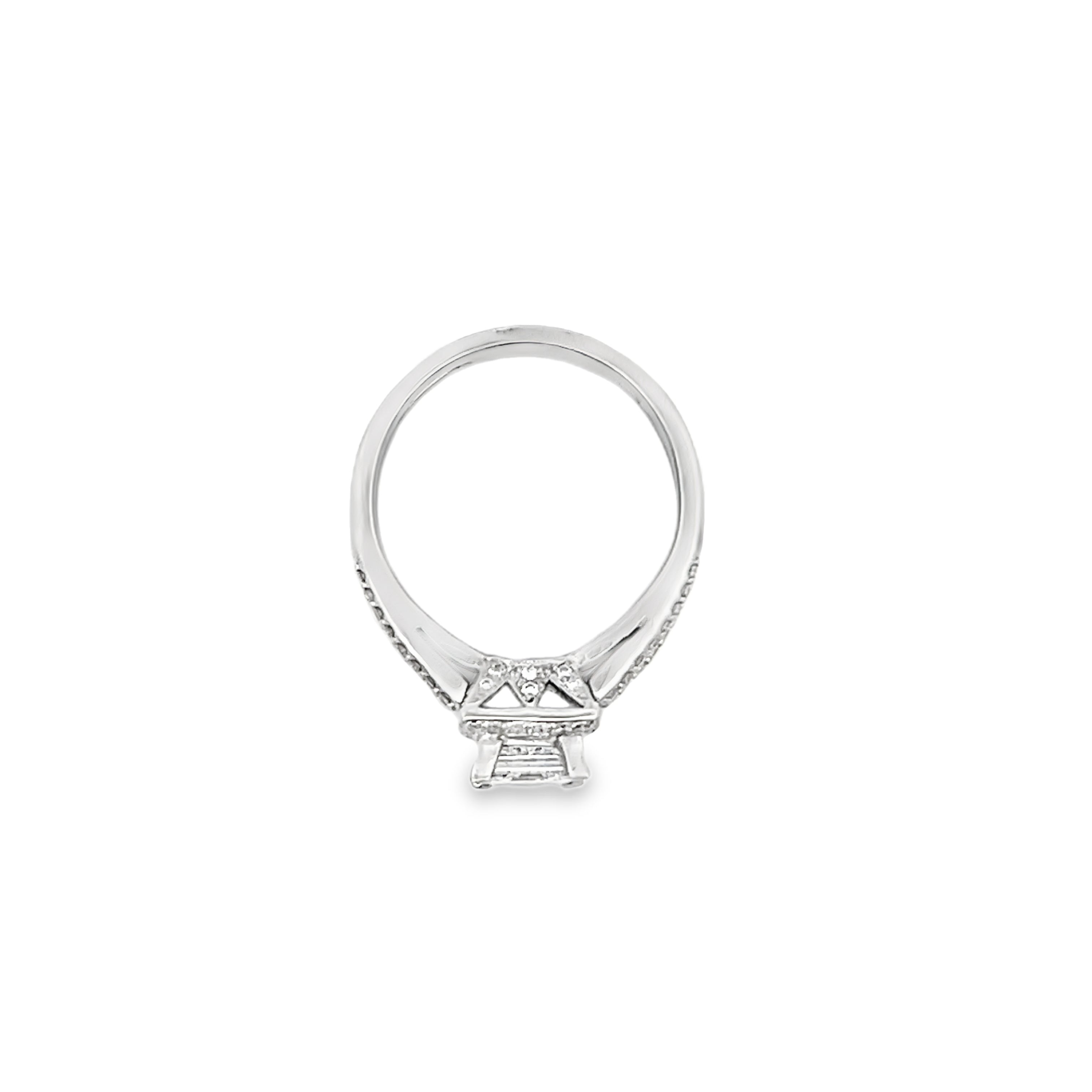 White Gold 3.00 Carat Halo Style Princess Diamond Ring