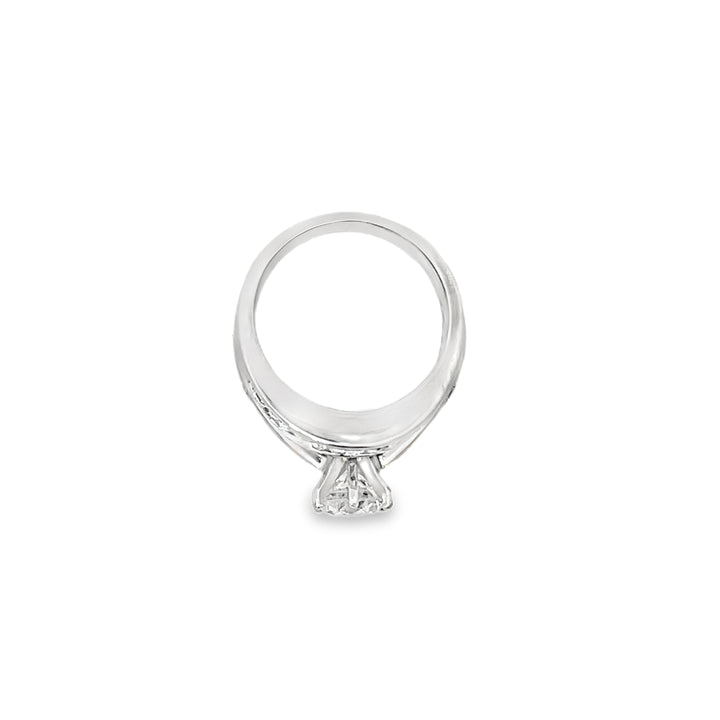 White Gold 1.95 Carat Diamond Semi Mounting Channel Set