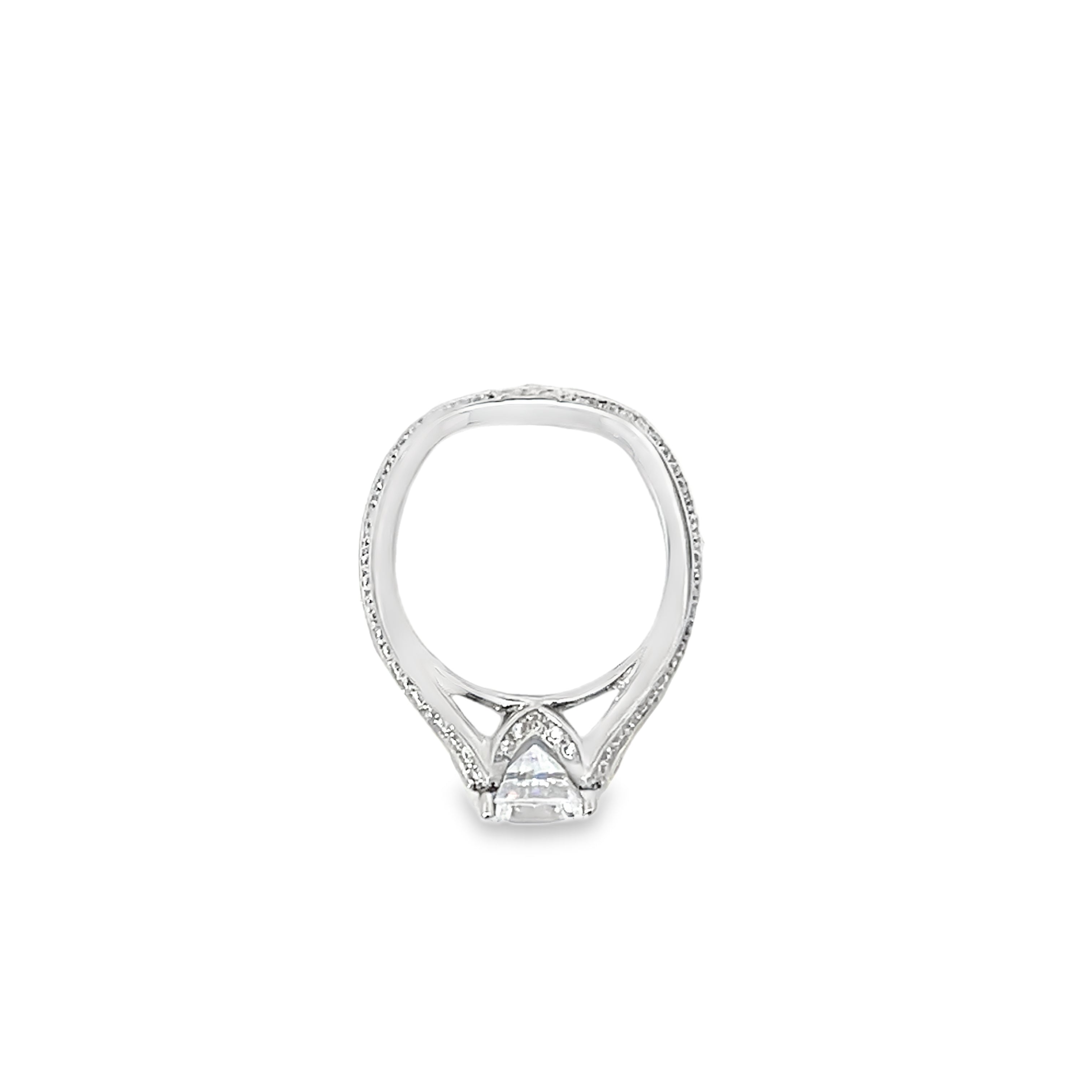 White Gold 1.50 Carats Diamond Semi Mounting Ring