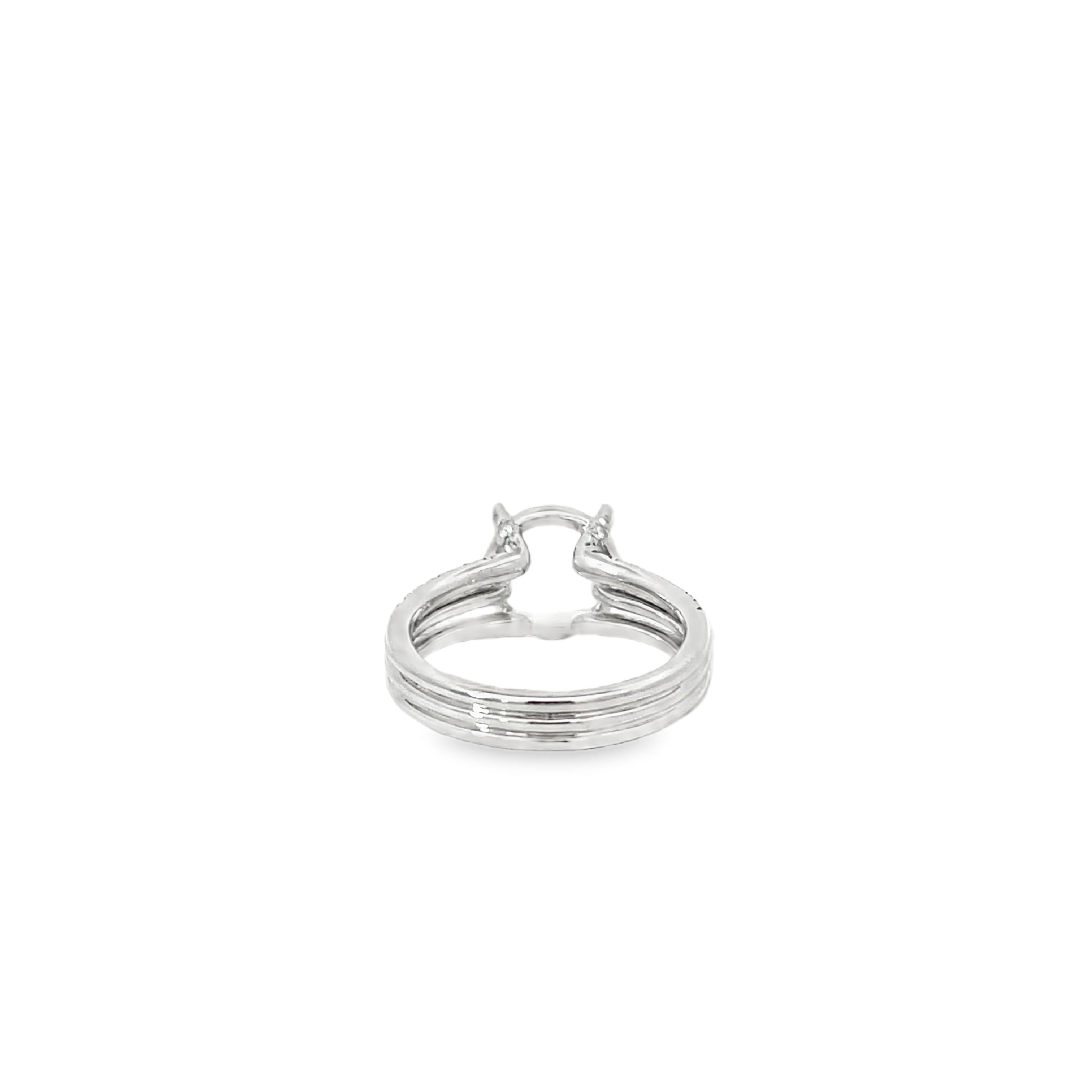 White Gold 0.46 Carats Diamond Semi Mounting Ring