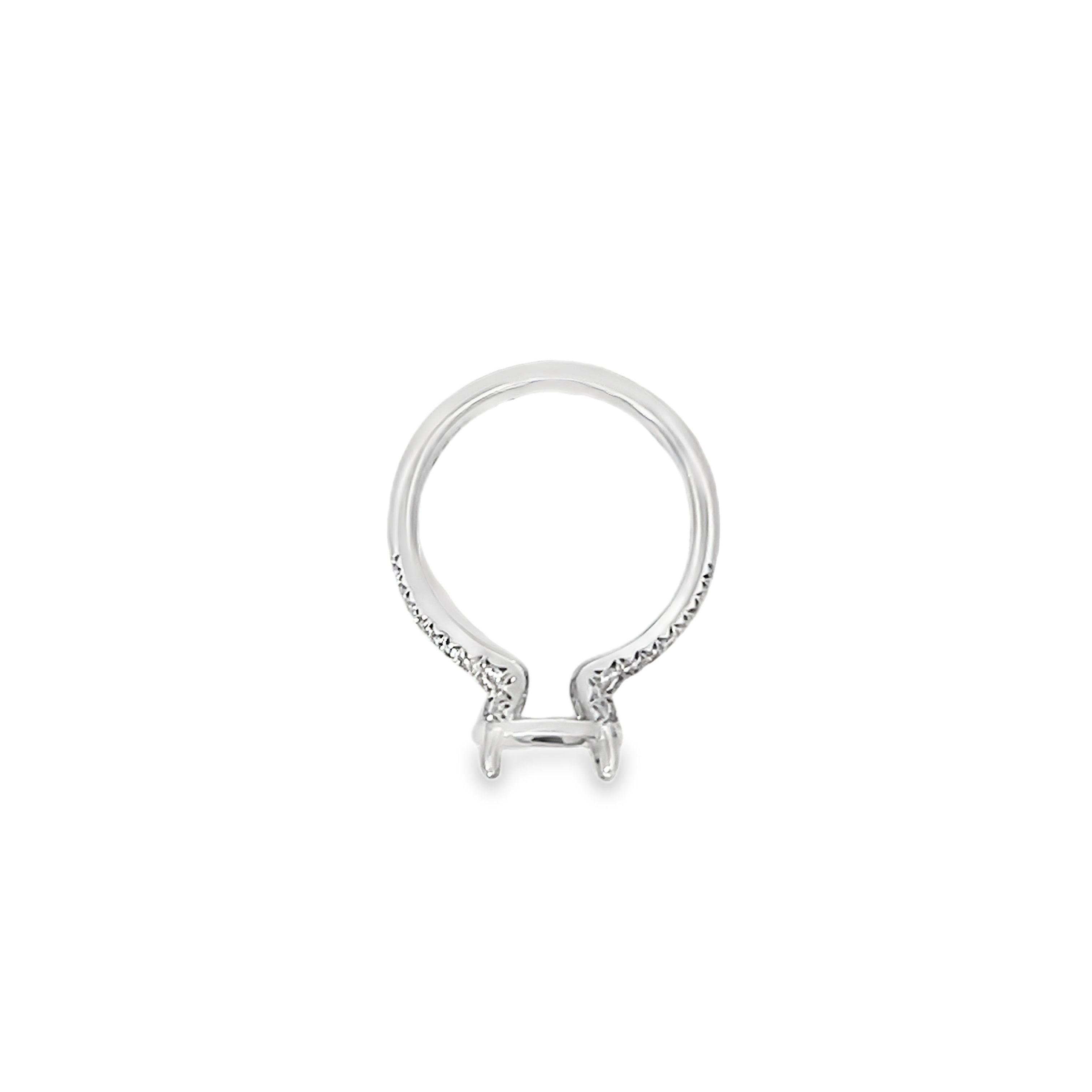 White Gold 0.46 Carats Diamond Semi Mounting Ring