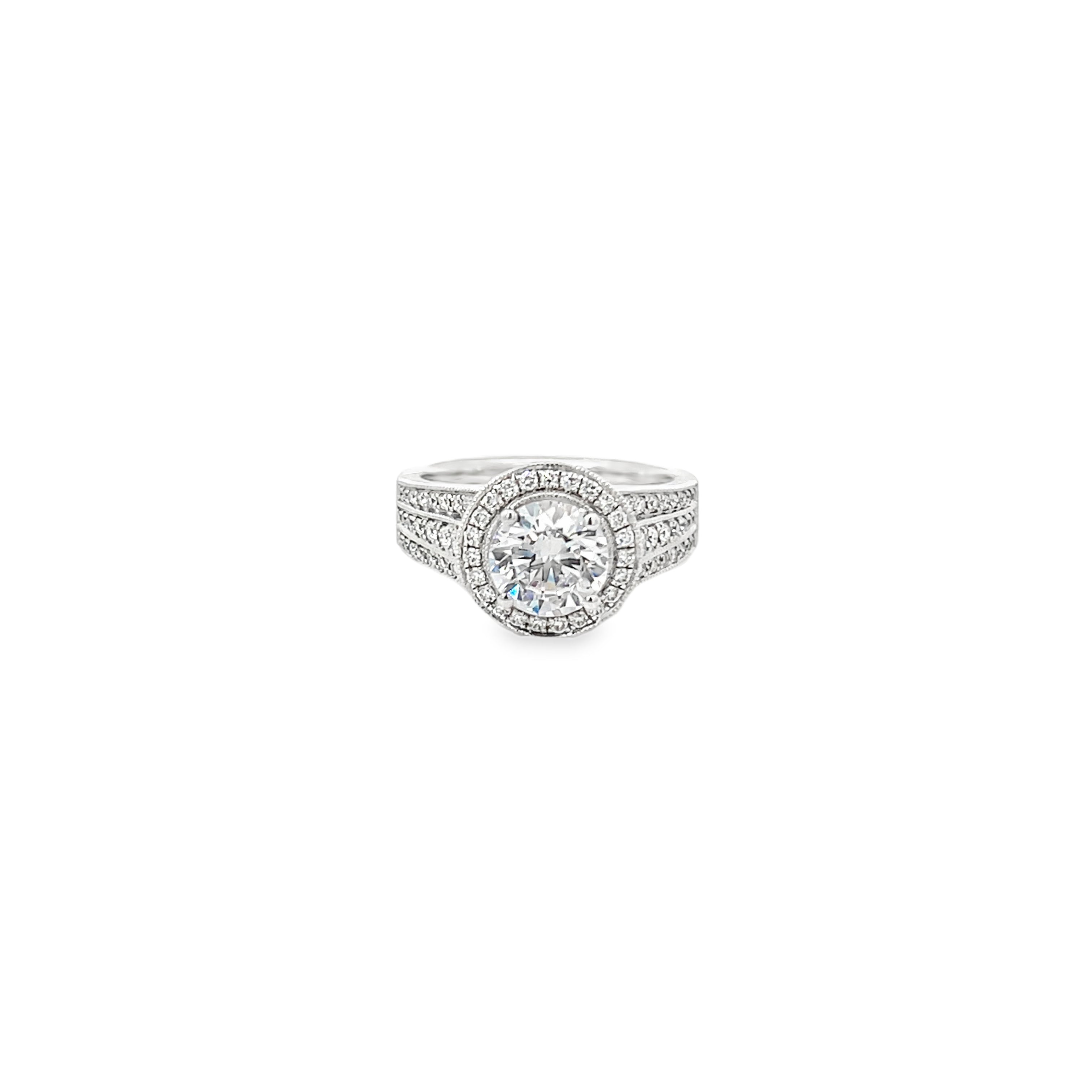 White Gold Diamond Semi Mounting 0.48 Carat