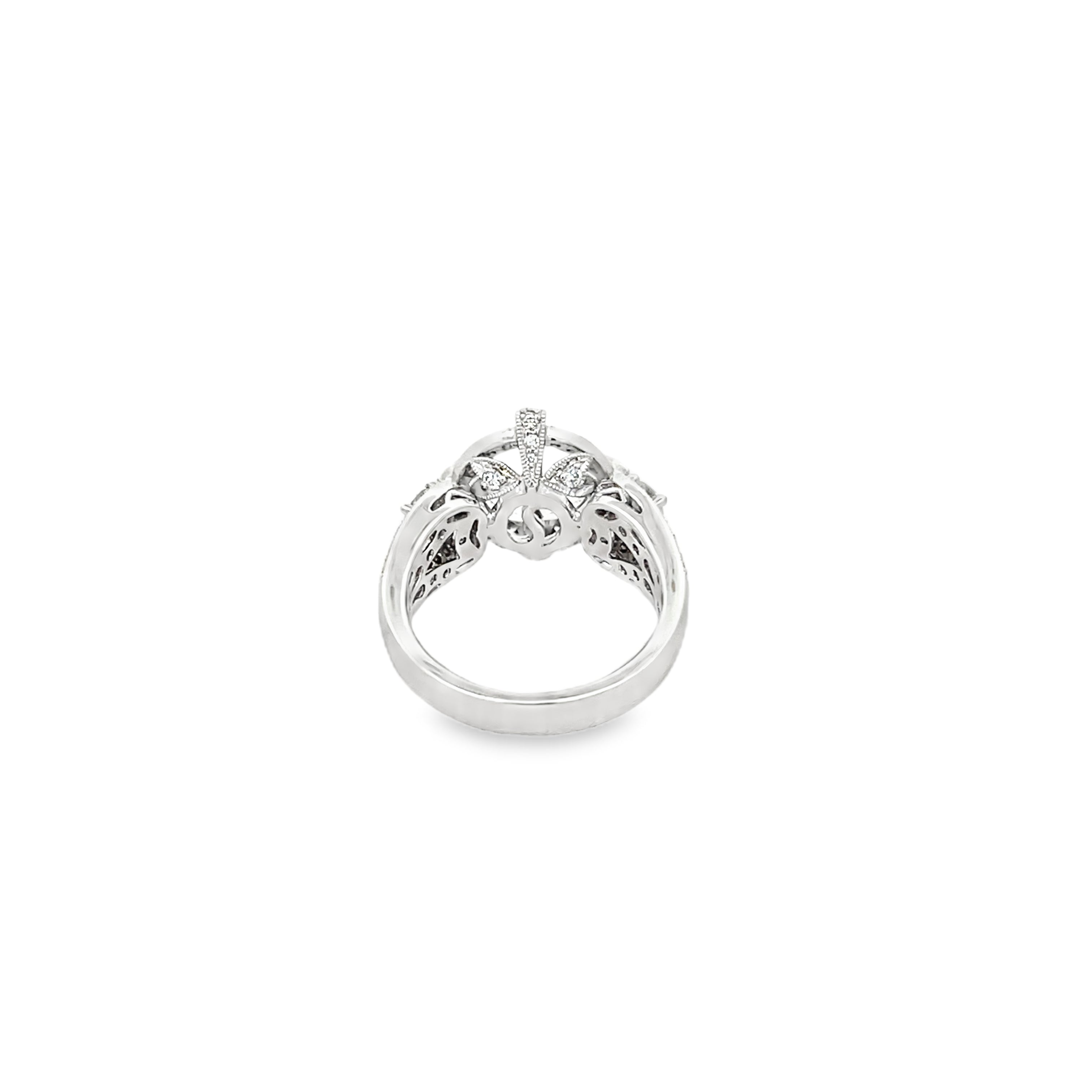 White Gold Diamond Semi Mount 0.86 Carat