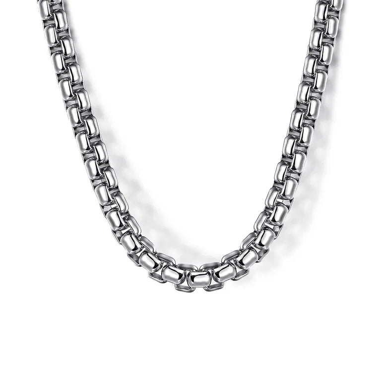 925 Sterling Silver Men's Solid Round 4mm Box Chain Necklace