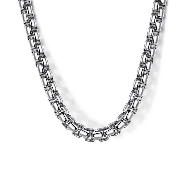 925 Sterling Silver Men's Solid Round 4mm Box Chain Necklace