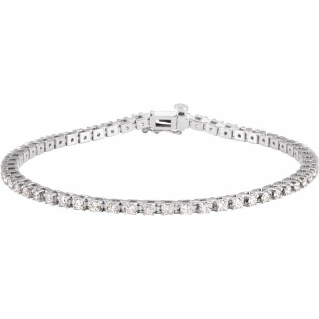 14K Gold Lab-Grown Diamond Line Bracelet - Options Available