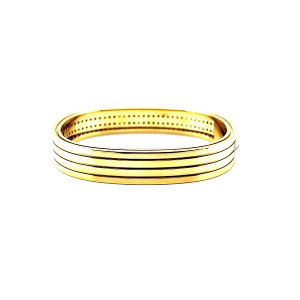 Gold Portofino 4 Row Bangle Bracelet 18K Yellow Gold 3.75 Carat Total