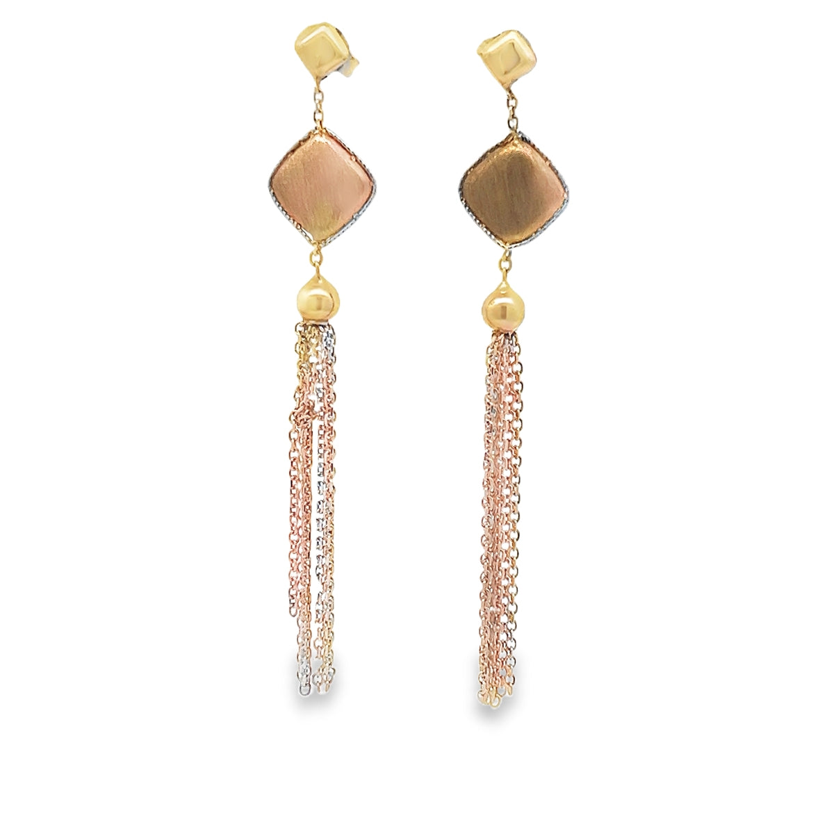 Tassle Dangle Gold Earrings