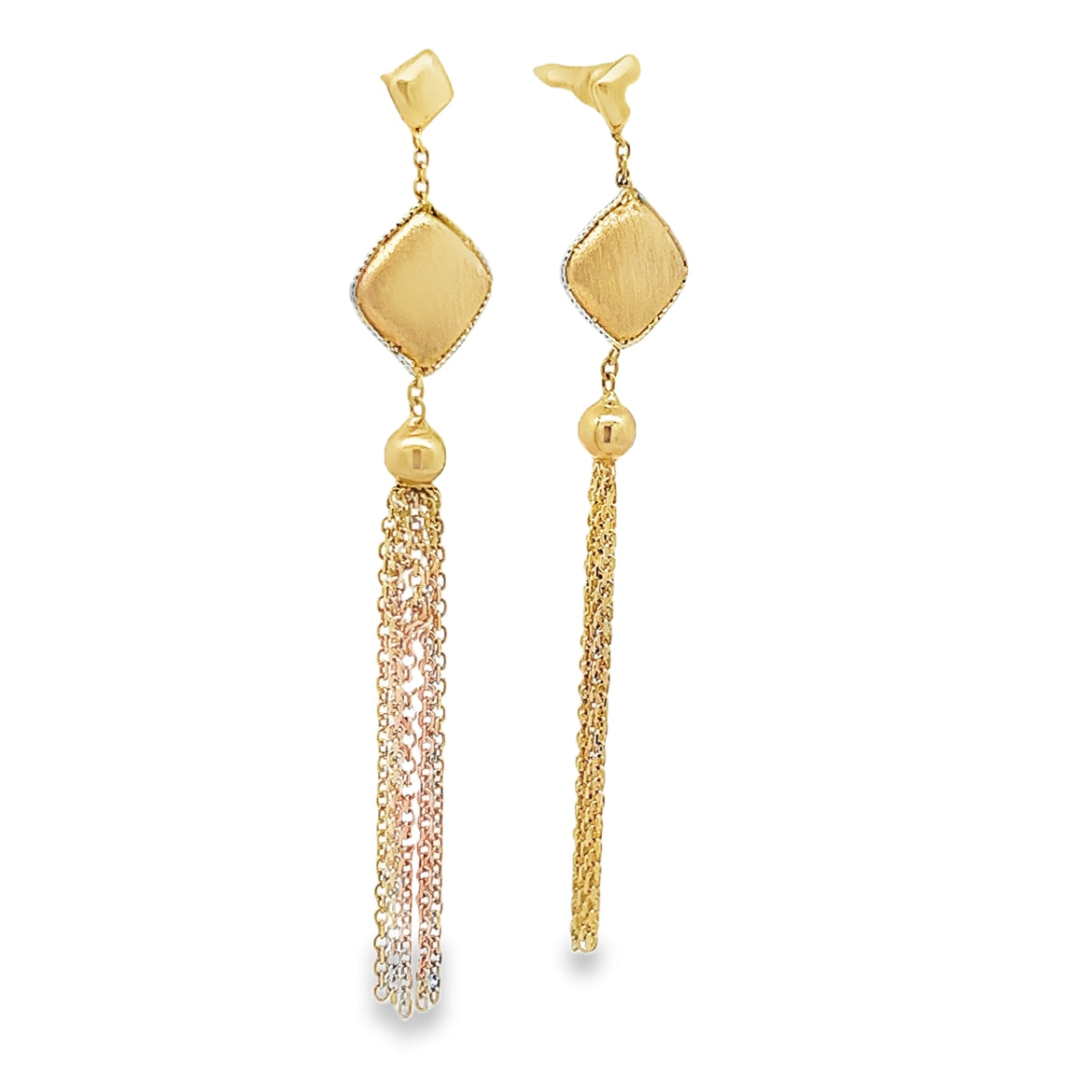 Tassle Dangle Gold Earrings