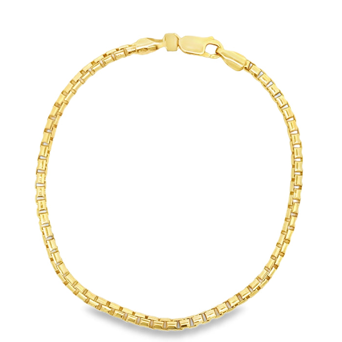 10k Gold 3mm Box Chain Bracelet alternate view