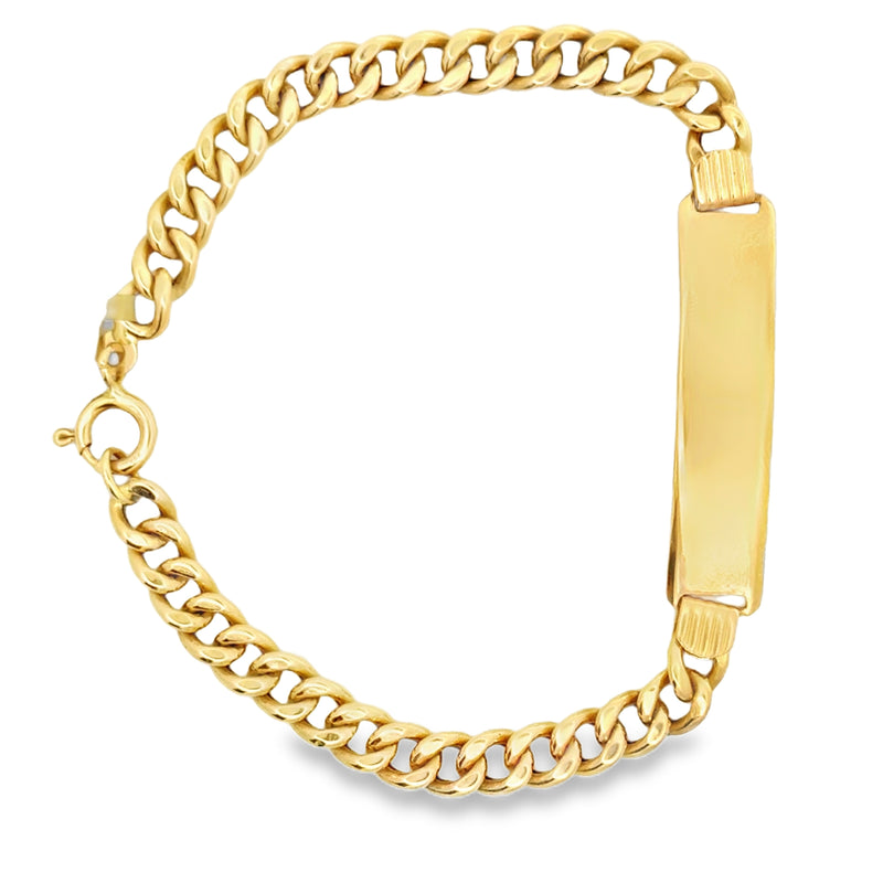 18k Yellow Gold ID Chain Bracelet