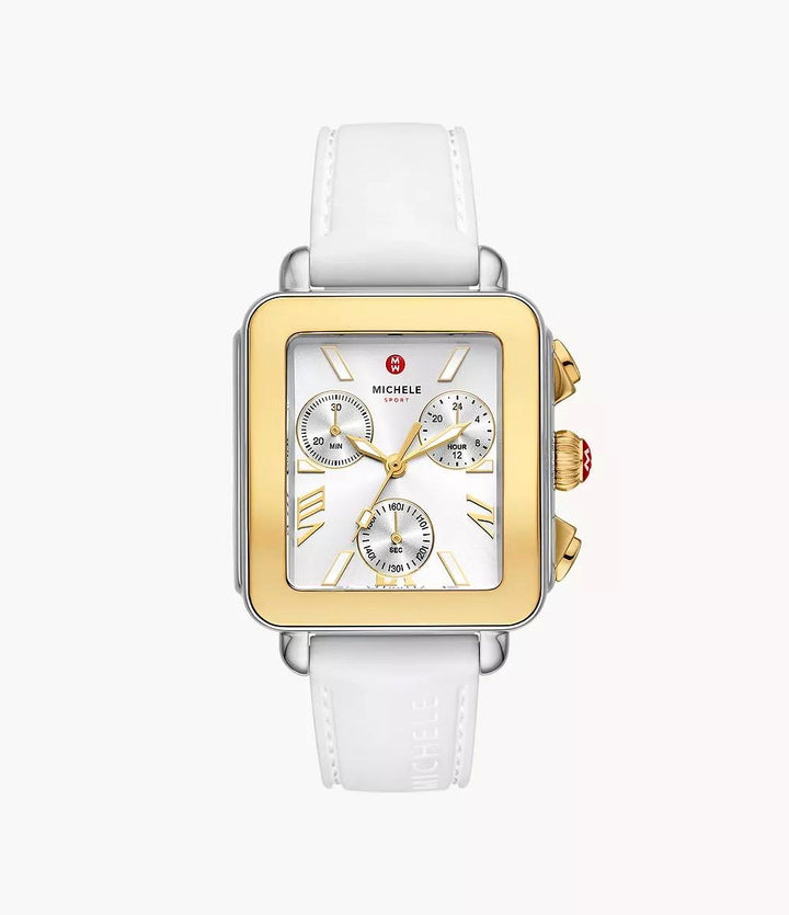 Michele Deco Sport Watch 36MM - White Silicone