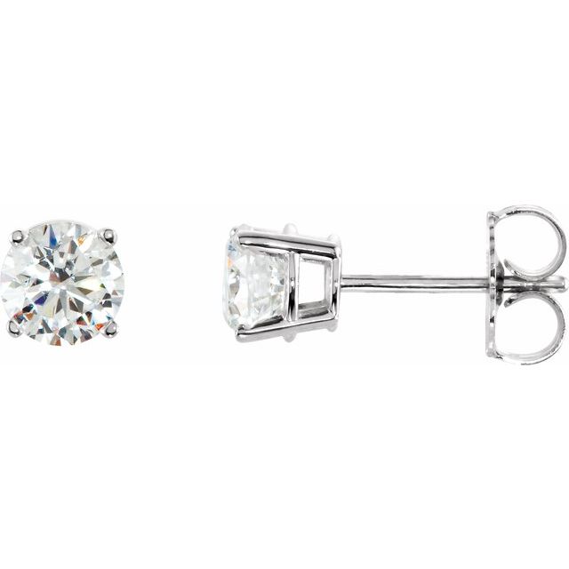 Sterling Silver Cubic Zirconia Stud Earrings - Options Available