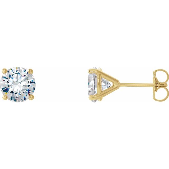 14K Gold & Platinum Natural Diamond Cocktail Earrings - Options Available