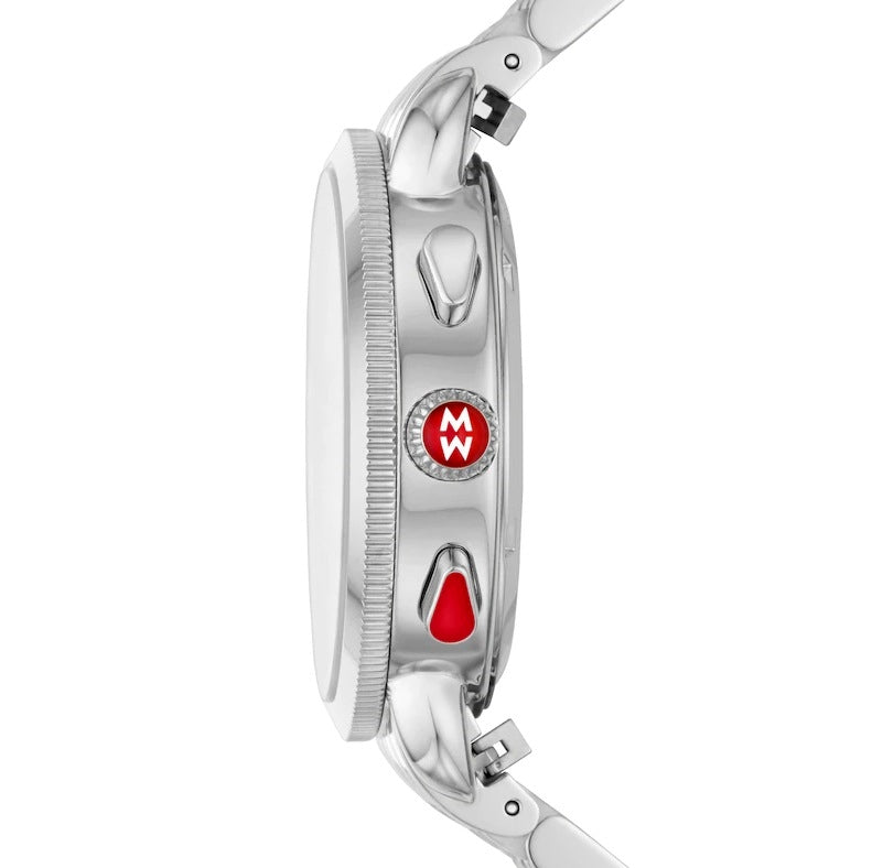 Michele Sport Sail Diamond Watch 38MM - Stainless Steel