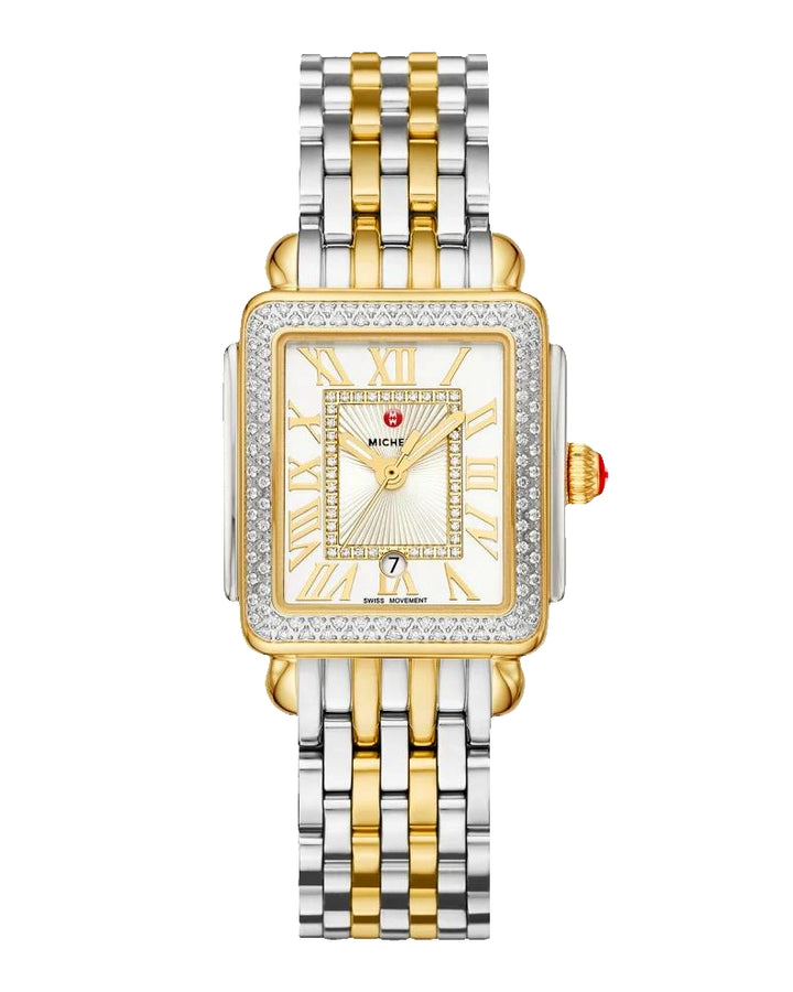 Michele Deco Madison Mid Diamond Watch 31MM - Two-Tone 18K Gold-Plated