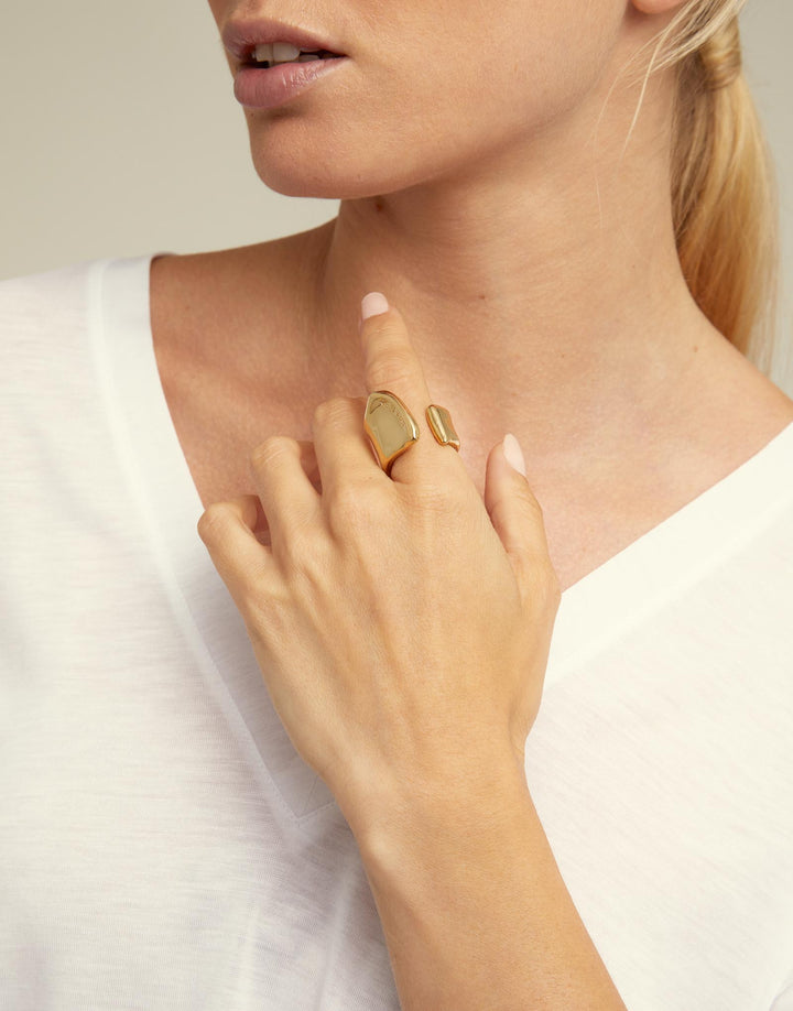 Uno de 50 Gold Plated Split Ring