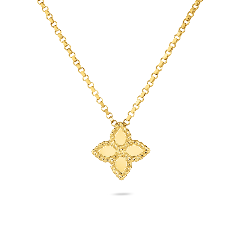 Princess Flower 18K Yellow Gold Necklace