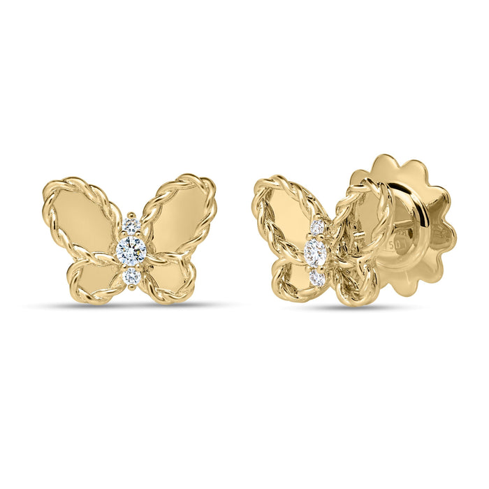 Jasmine 18K Yellow Gold Diamond Earrings