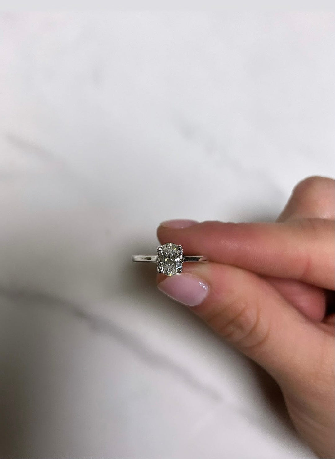 Oval Cut Hidden Hido Engagement Ring