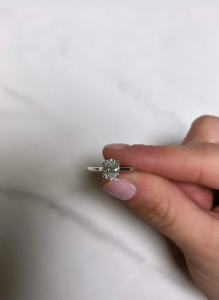 Oval Cut Hidden Hido Engagement Ring