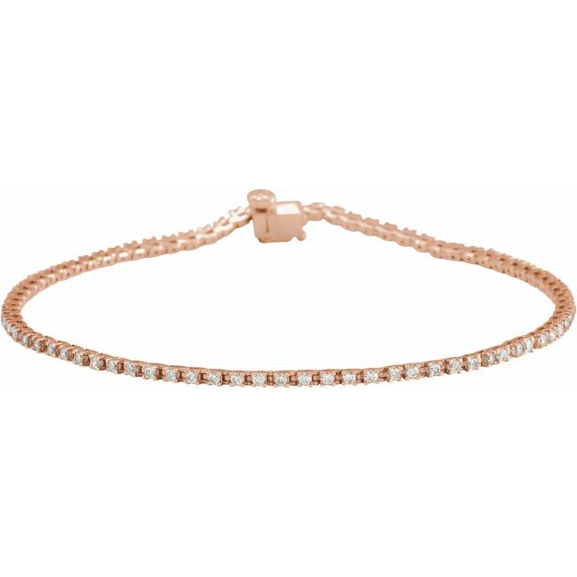 14K Gold Lab-Grown Diamond Line Bracelet - Options Available