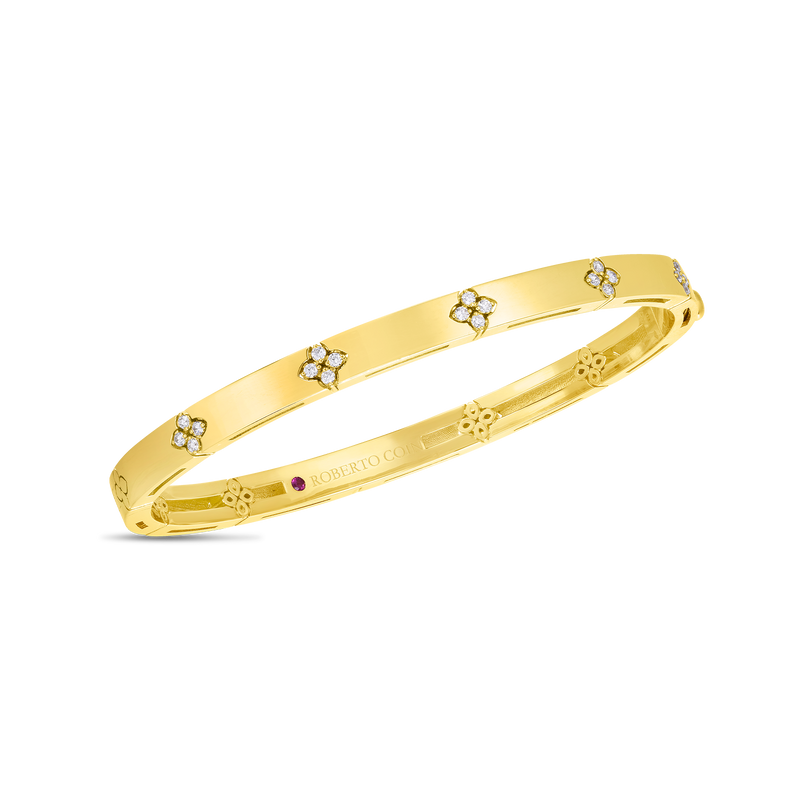 Love in Verona 18K Yellow Gold Diamond Bangle Bracelet