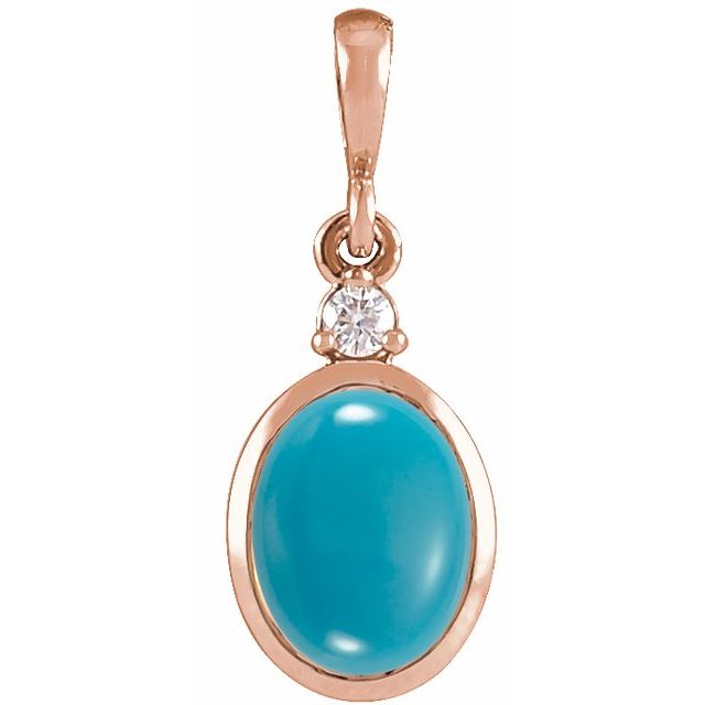 14K Gold Natural Opal and Diamond Pendant - Options Available
