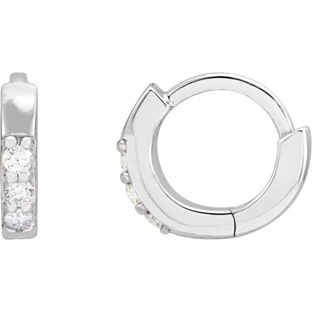 Natural Diamond Hinged Hoop Earrings - Options Available