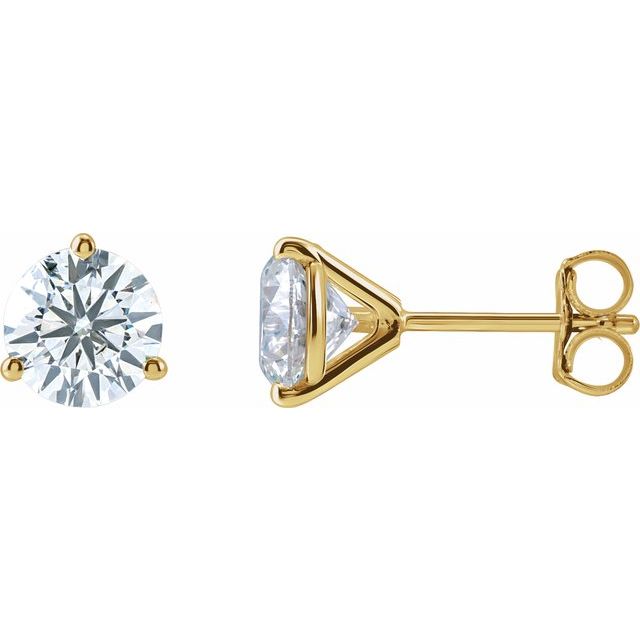 14K Gold Lab-Grown Diamond Stud Earrings - Options Available
