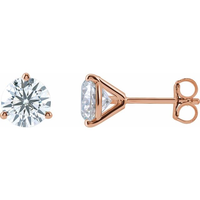 14K Gold Lab-Grown Diamond Stud Earrings - Options Available