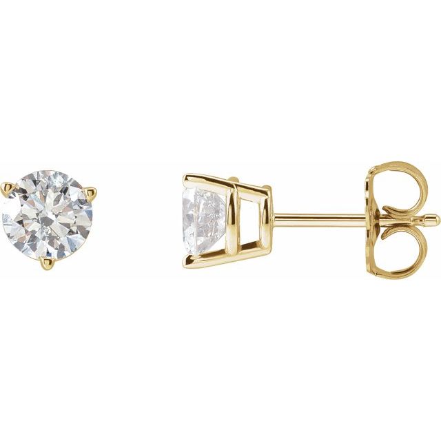 14K Gold Natural Diamond Earrings - Options Available