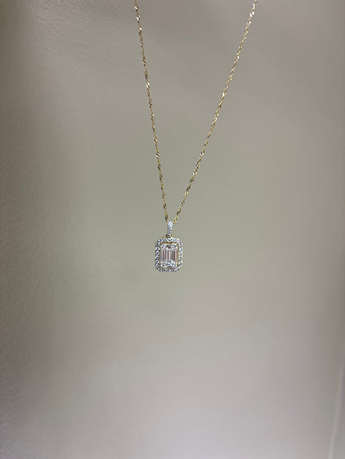Emerald Halo Pendant