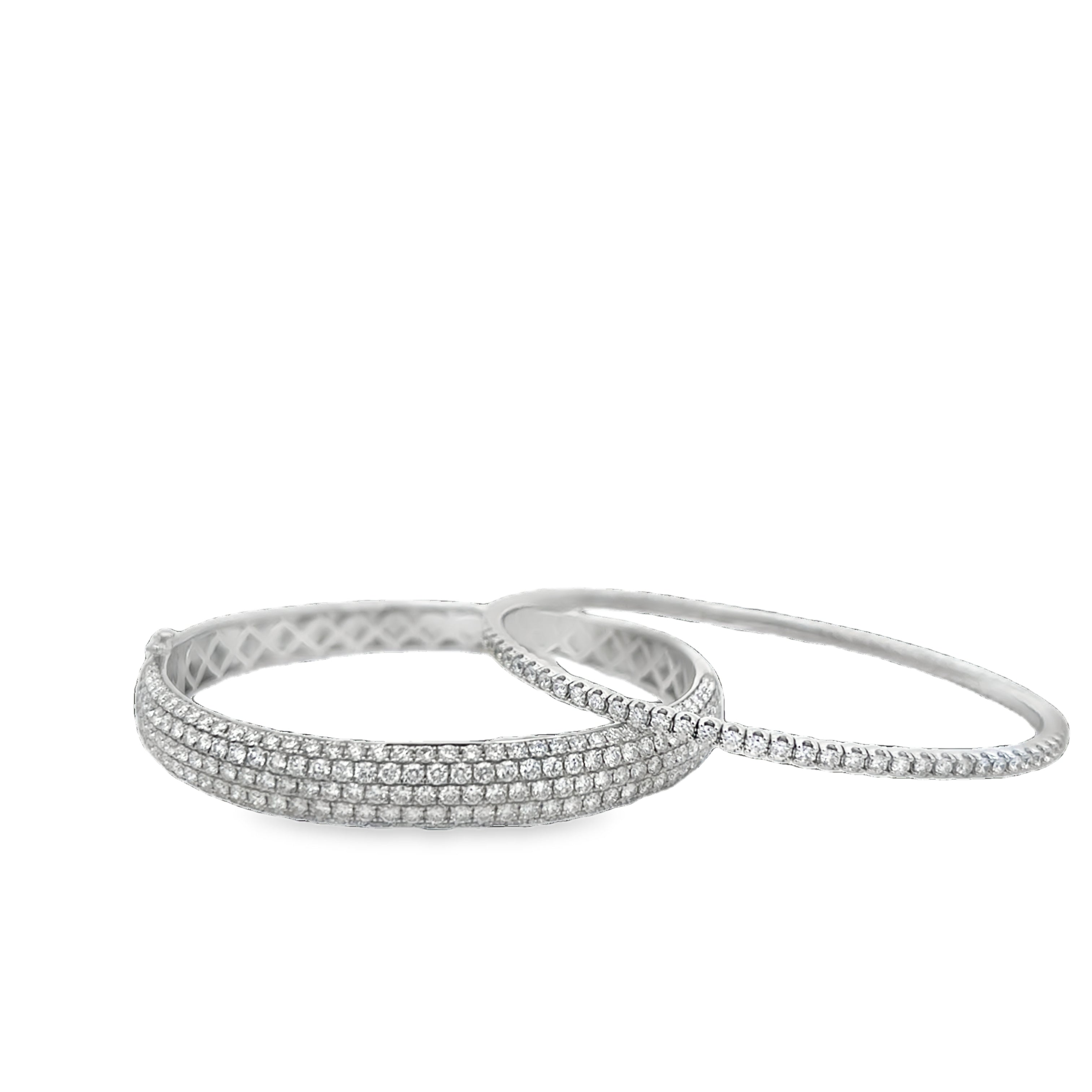 Pave Diamond 5.35ct Bangle Bracelet